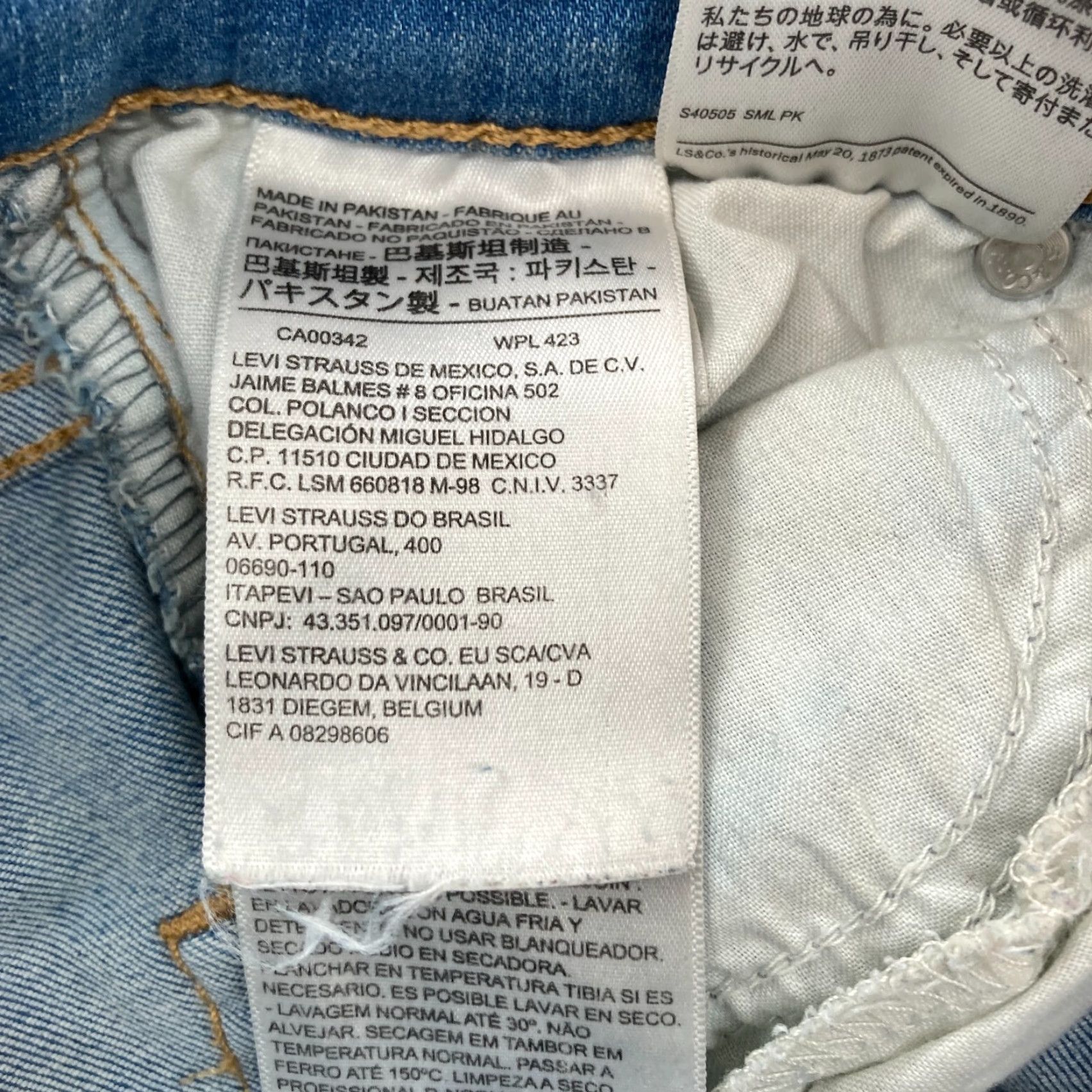 Levi's Levi's Mile High Super Skinny Jeans Women's 24 Blue Denim Button Fly Stretch Slim 5-Pocket Modern Casual Size 42" / US 20 - 5 Thumbnail