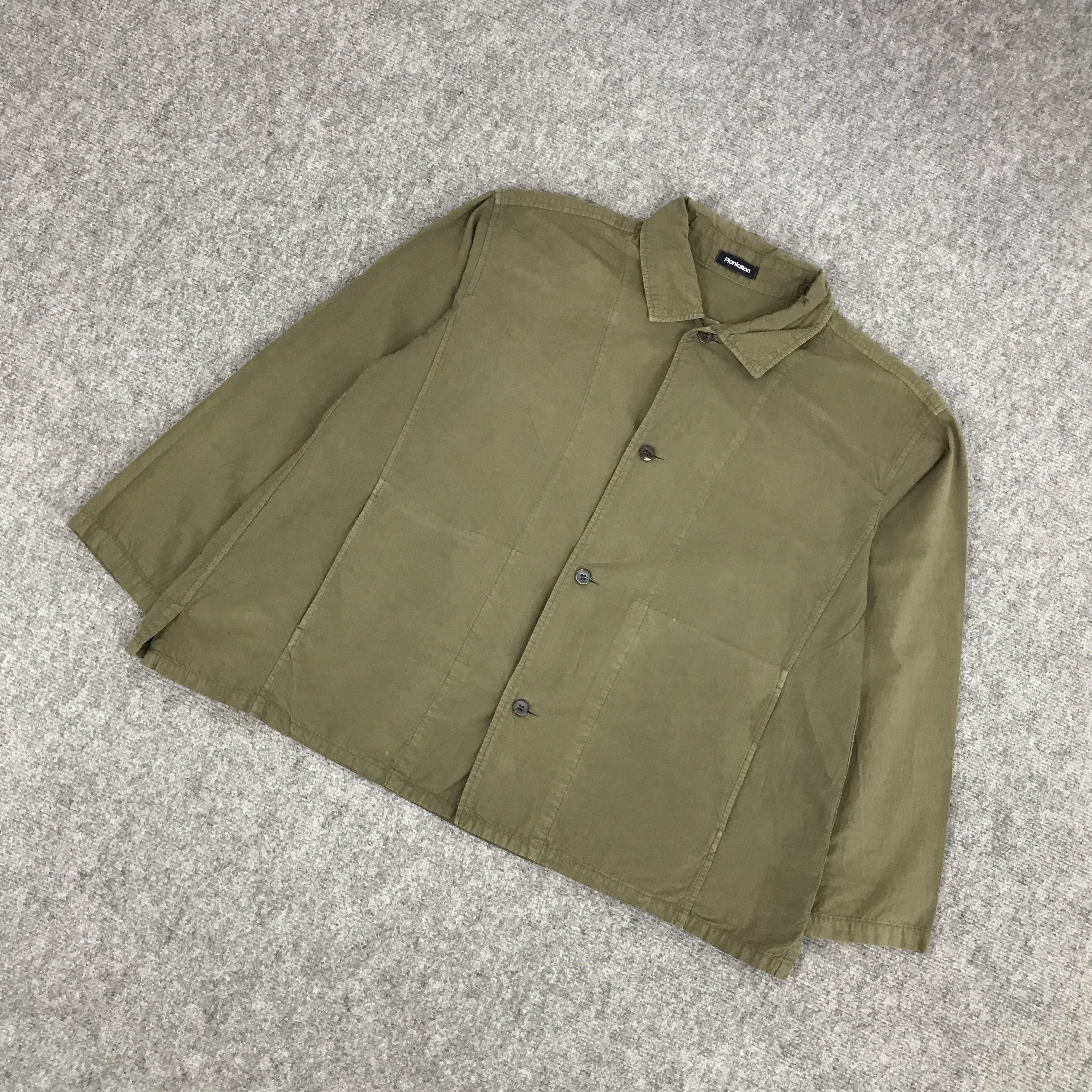 Issey Miyake × Japanese Brand PLANTATION BY ISSEY MIYAKE OVERSIZE GREEN BUTTON JACKET Size US M / EU 48-50 / 2 - 5 Thumbnail