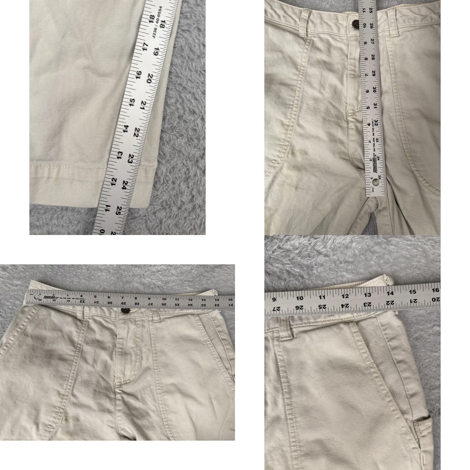 Patagonia Patagonia Pants Womens 4 Beige Organic Cotton Casual Wide Leg Twill Pockets Size 27" / US 4 / IT 40 - 8 Thumbnail