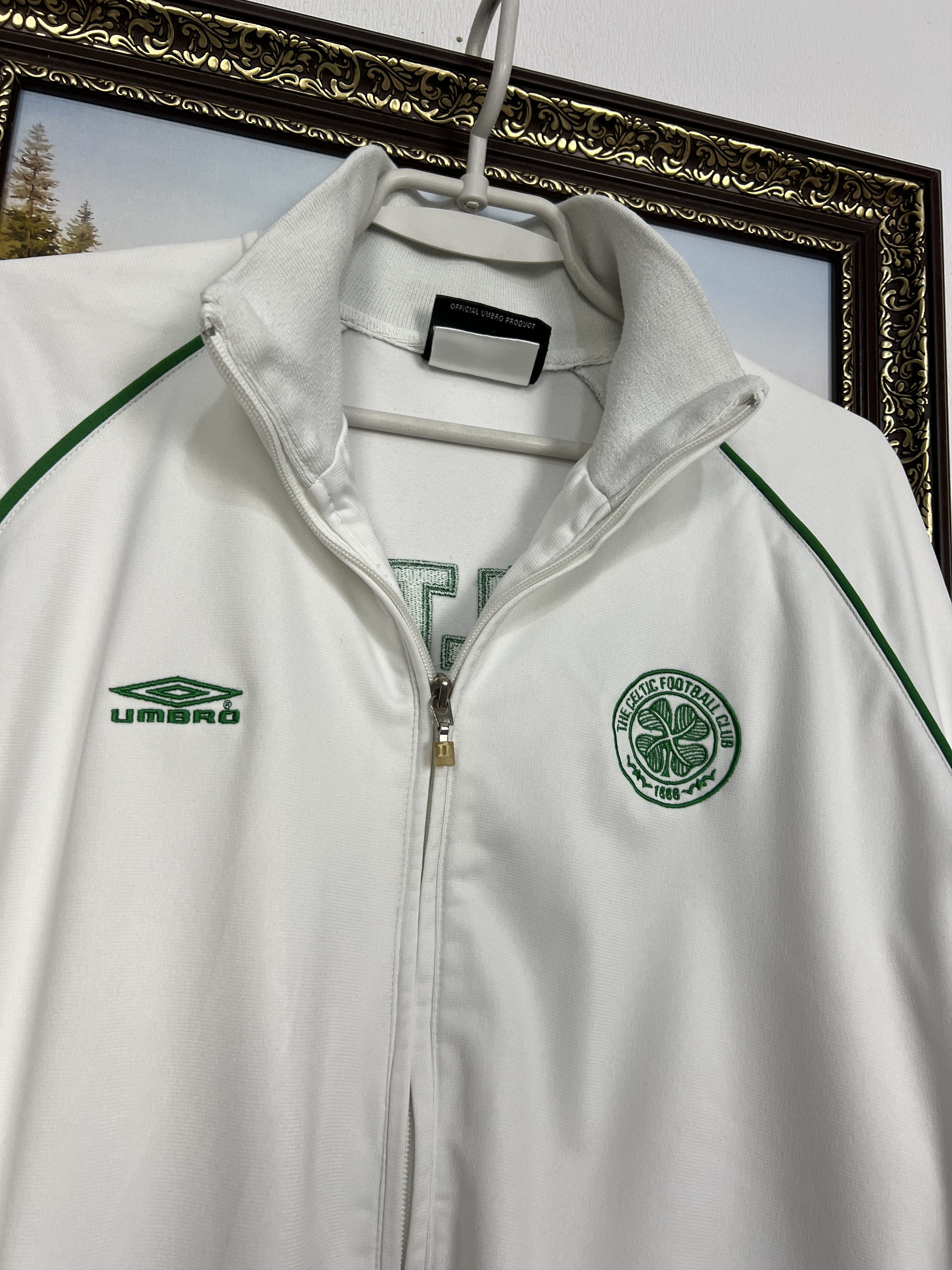 Umbro Vintage Celtic Football Jacket Soccer Track Top Zip Rare Size US L / EU 52-54 / 3 - 3 Thumbnail