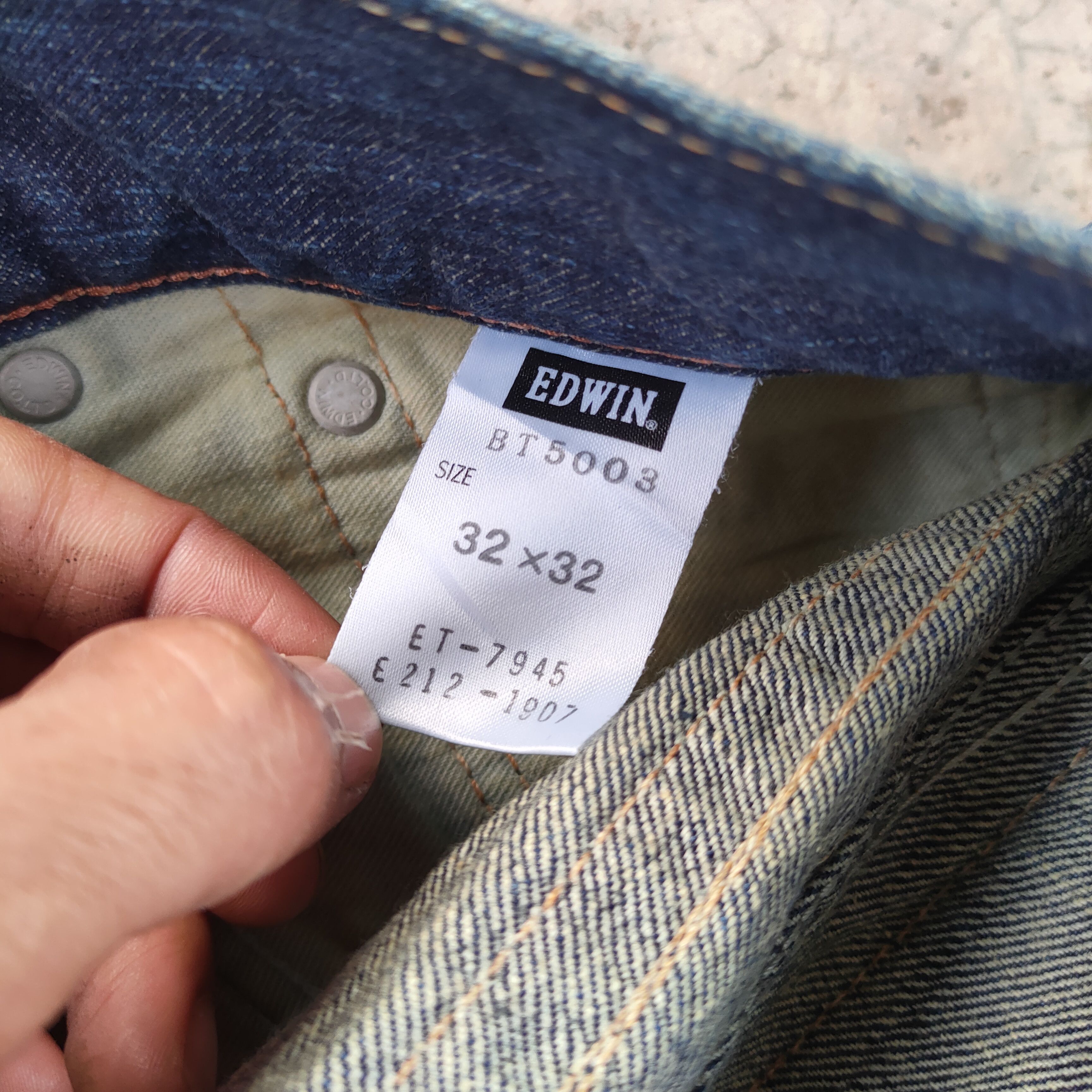 Edwin # EDWIN VINTAGE RIPPED FADED DENIM PANTS Size US 34 / EU 50 - 15 Thumbnail