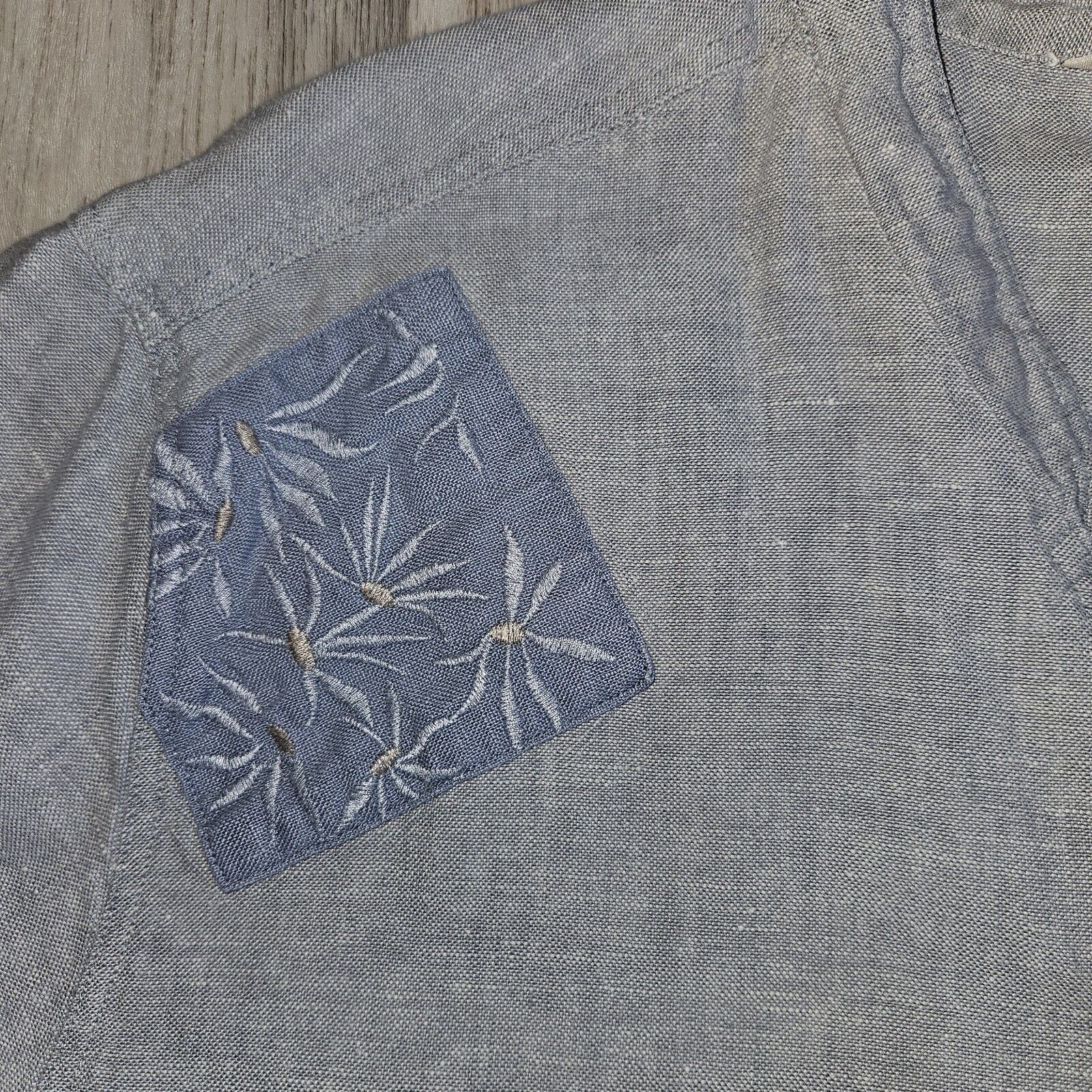 Vintage J JIll Unstructured Linen Jacket Womens M Sage Lagenlook Emb Size M / US 6-8 / IT 42-44 - 8 Thumbnail