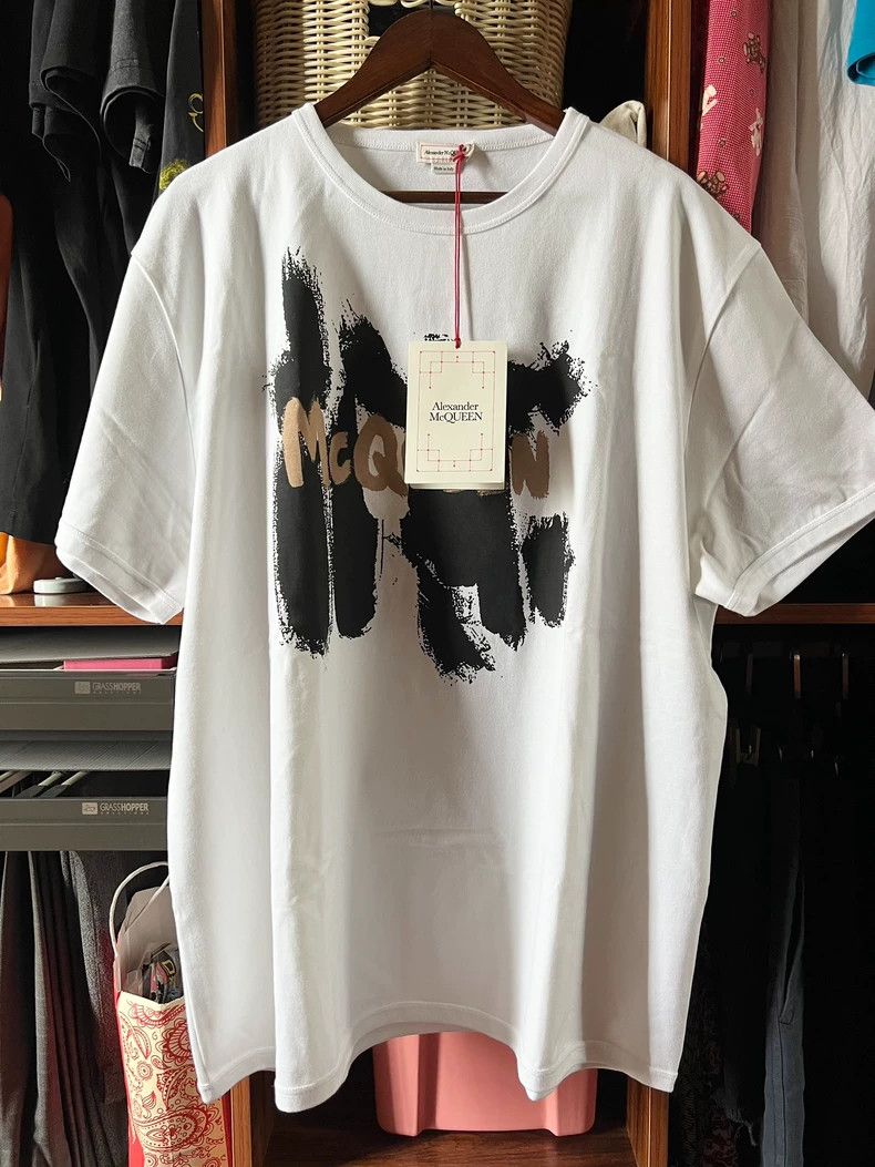 Alexander McQueen Alexander McQUEEN White men's short - sleeve T - shirt, 100 Size US XL / EU 56 / 4 - 2 Thumbnail
