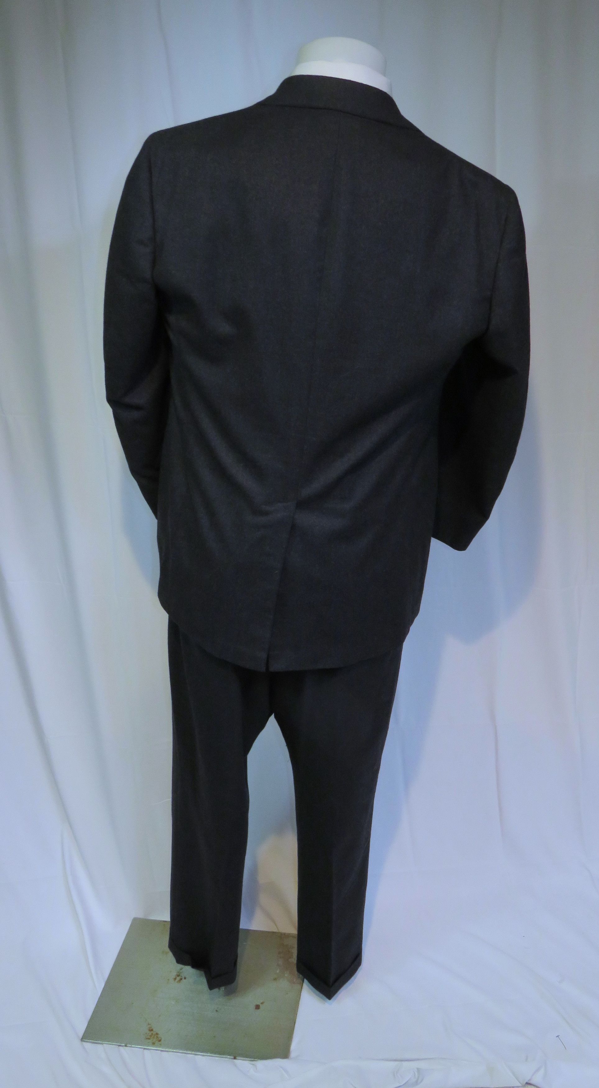 Brooks Brothers Golden Fleece Martin Greenfield Gray Flannel 3/2 Suit 42R Size 42R - 2 Thumbnail