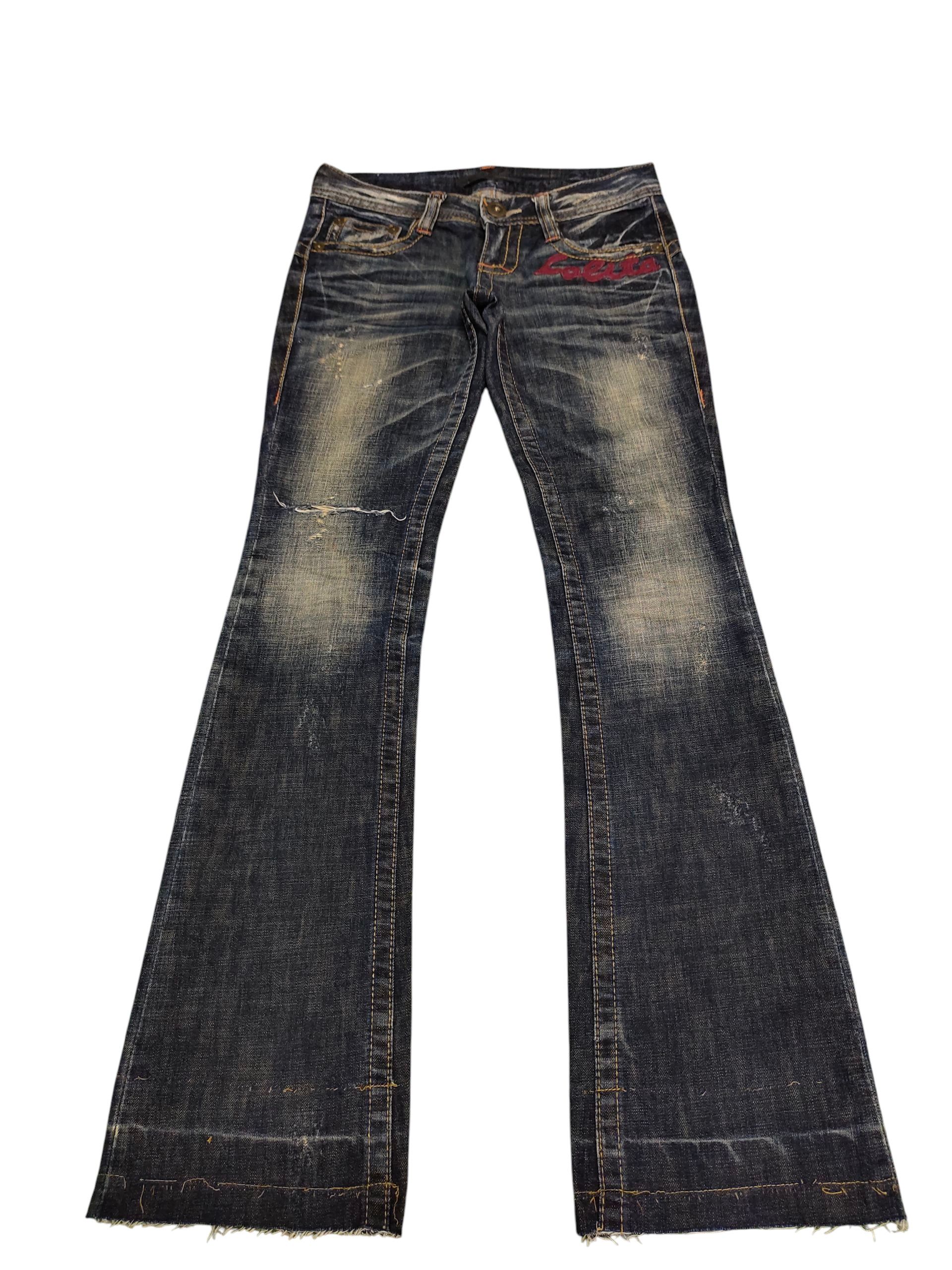 If Six Was Nine Flare Jeans Lolita Clawmark Distress Bootcut Low Rise Y2k Size US 26 / EU 42 - 8 Thumbnail