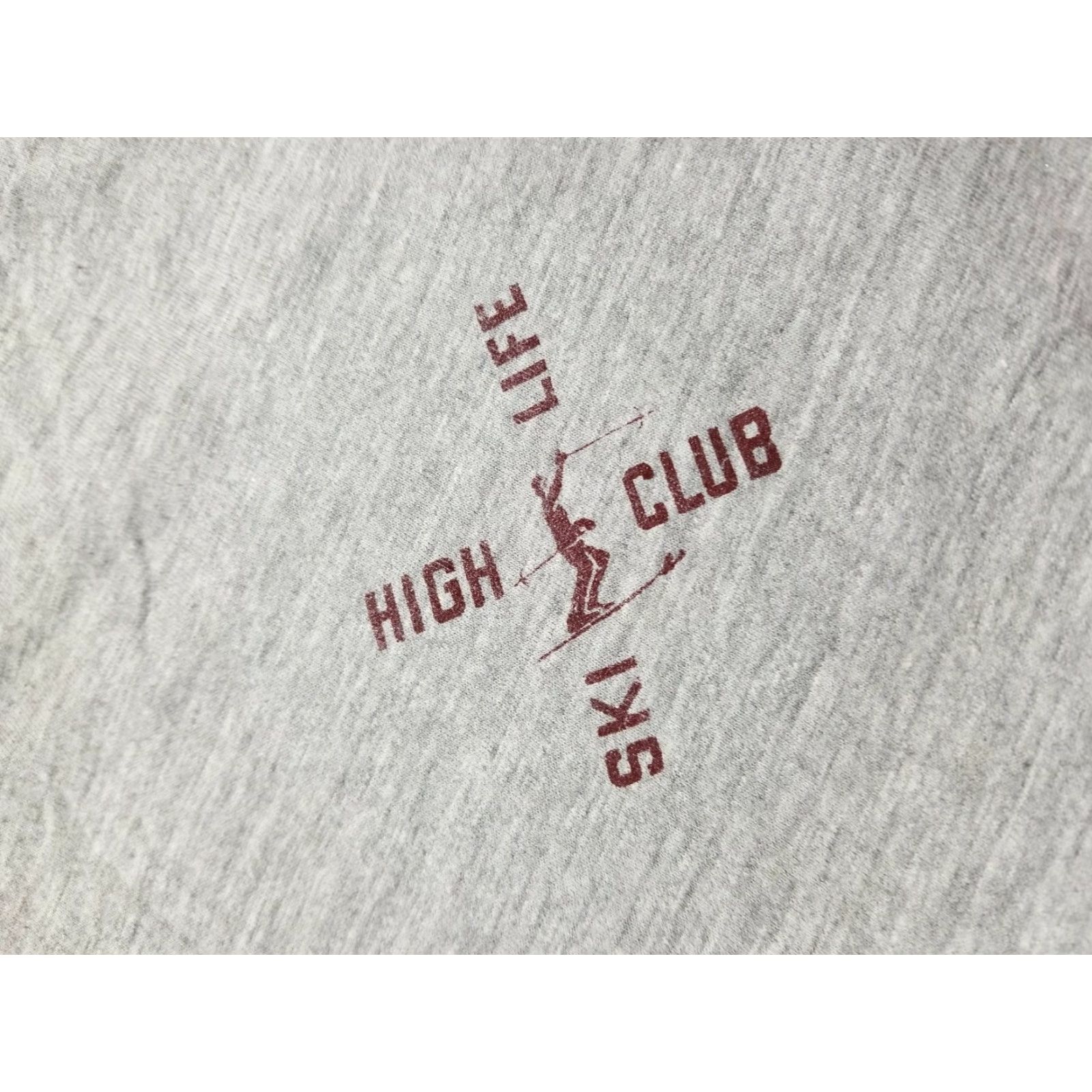 Vintage VINTAGE HIGH LIFE SKI CLUB VERMONT Ringer Heathered Towncraft Large 60S 70S Mens Brown Short Sleeve Polycotton Tee Size ONE SIZE - 2 Thumbnail