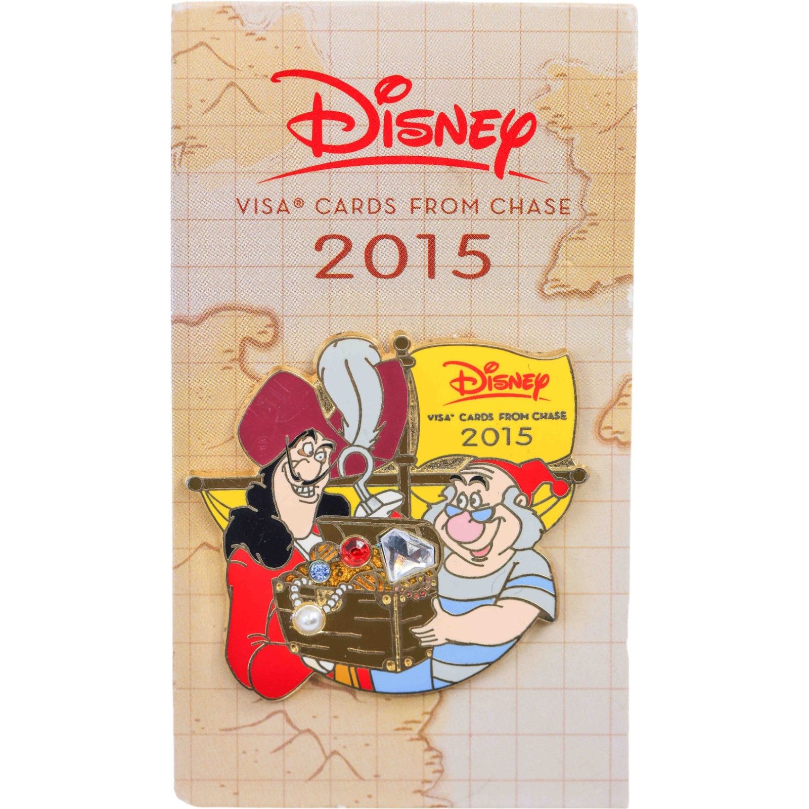 Disney Disney Chase Visa Cardmember Captain Hook and Smee 2015 Pin Size ONE SIZE - 1 Thumbnail