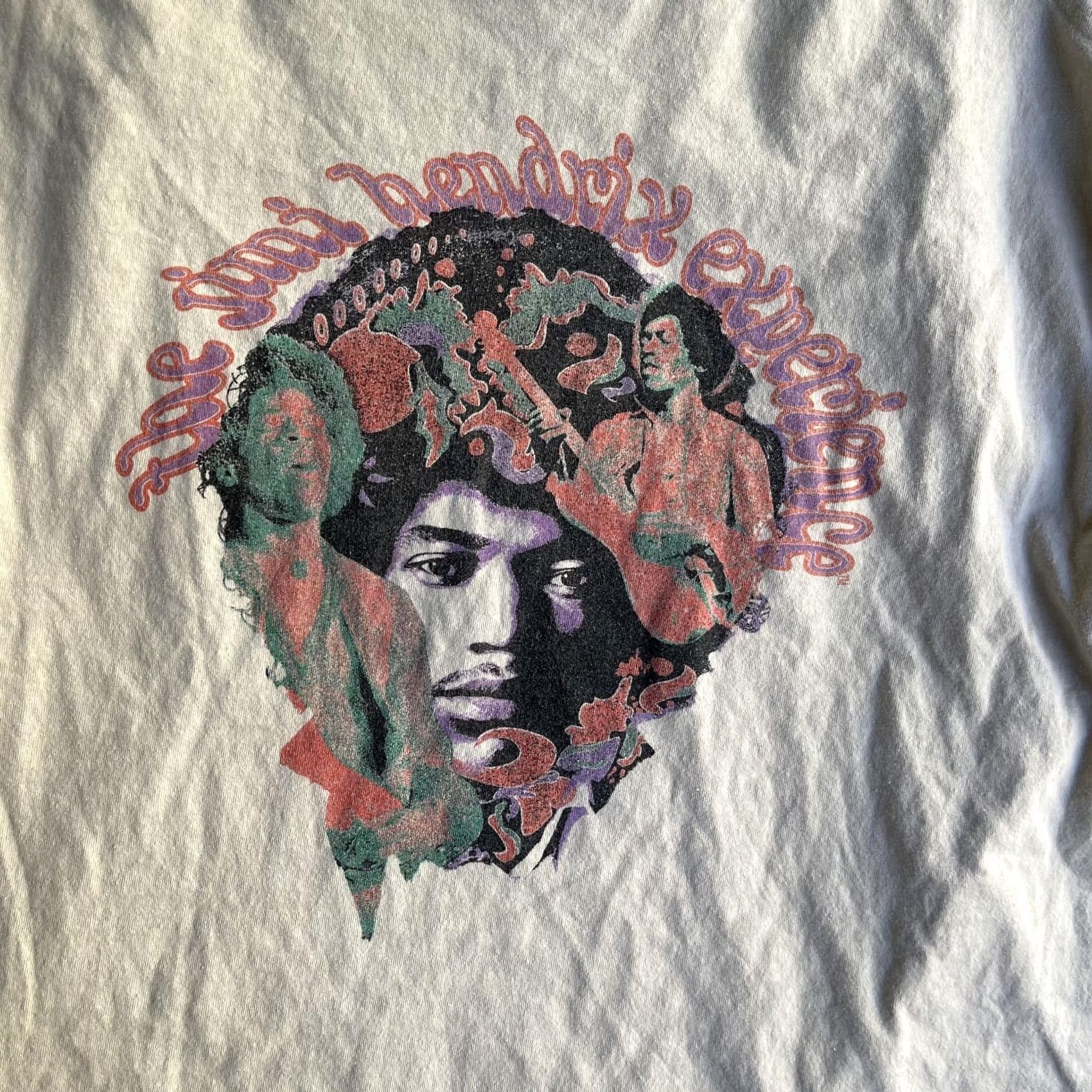 Vintage Jimi Hendrix Experience Shirt Mens Large White Psychedelic Graphic Tee T-Shirt Size US L / EU 52-54 / 3 - 2 Thumbnail