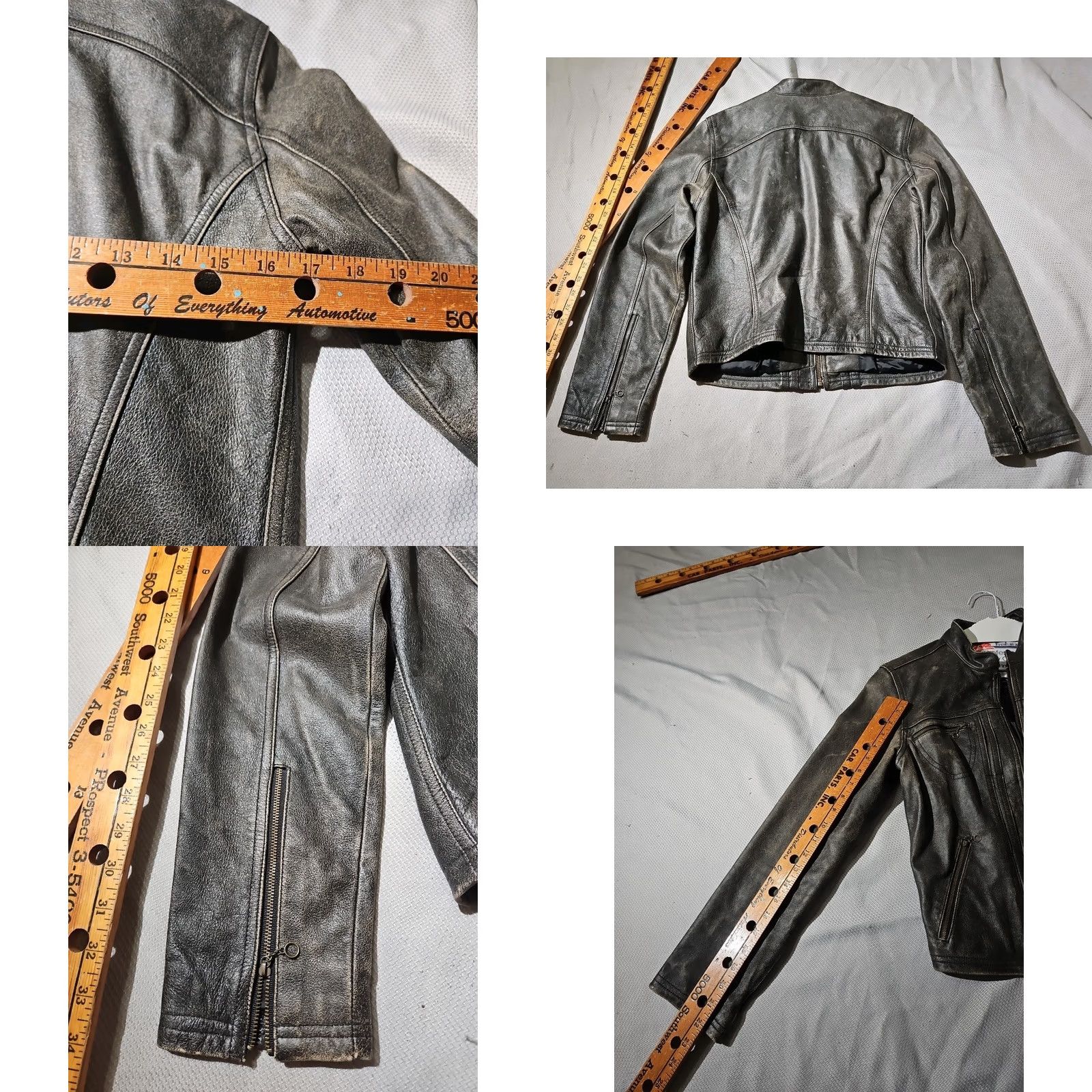 American Eagle Outfitters VINTAGE American Eagle Outfitters Jacket Womens Medium Brown Moto Cafe Genuine Leather Biker Size M / US 6-8 / IT 42-44 - 9 Thumbnail