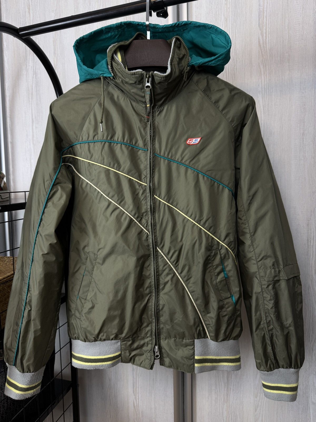 55DSL 55DSL Diesel vintage y2k nylon khaki green jacket Size US L / EU 52-54 / 3 - 2 Thumbnail