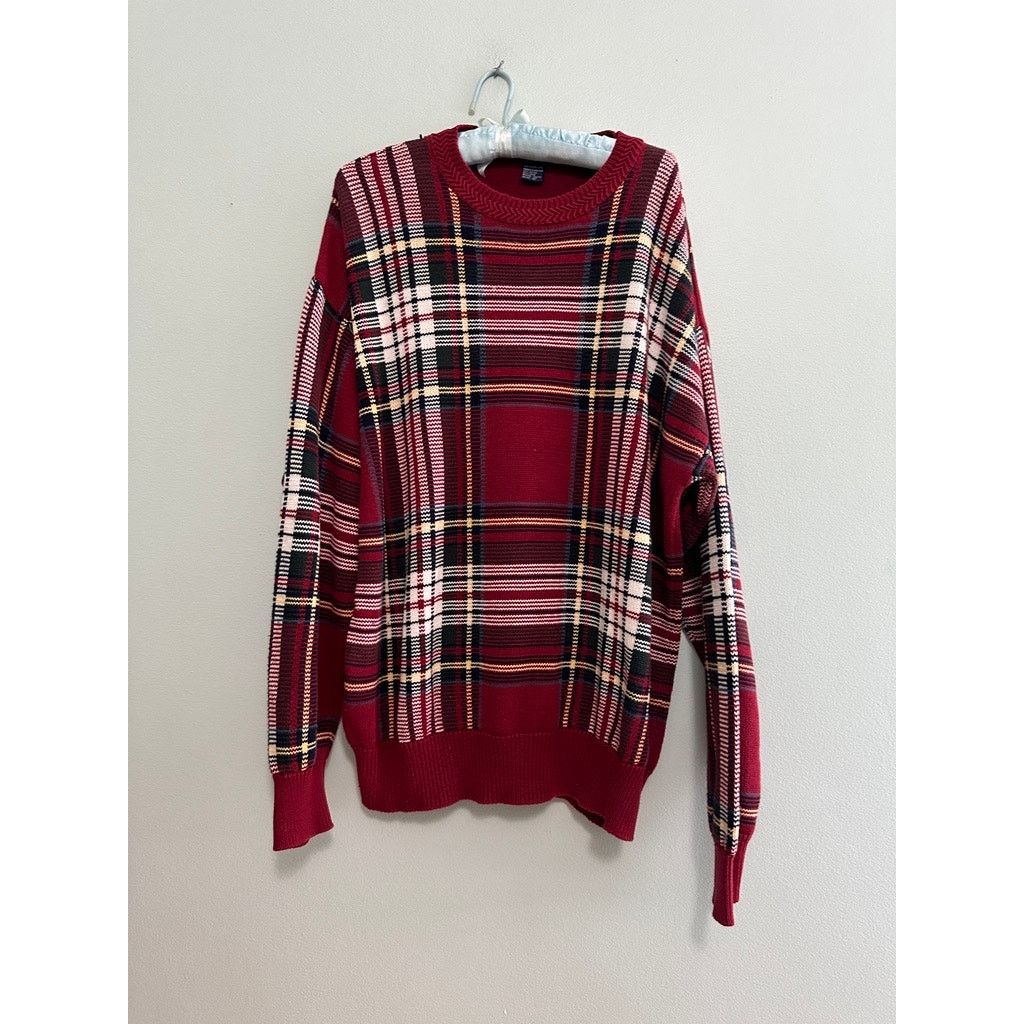 Nautica Vintage Nautica red tartan Christmas plaid sweater size L Size US L / EU 52-54 / 3 - 2 Thumbnail