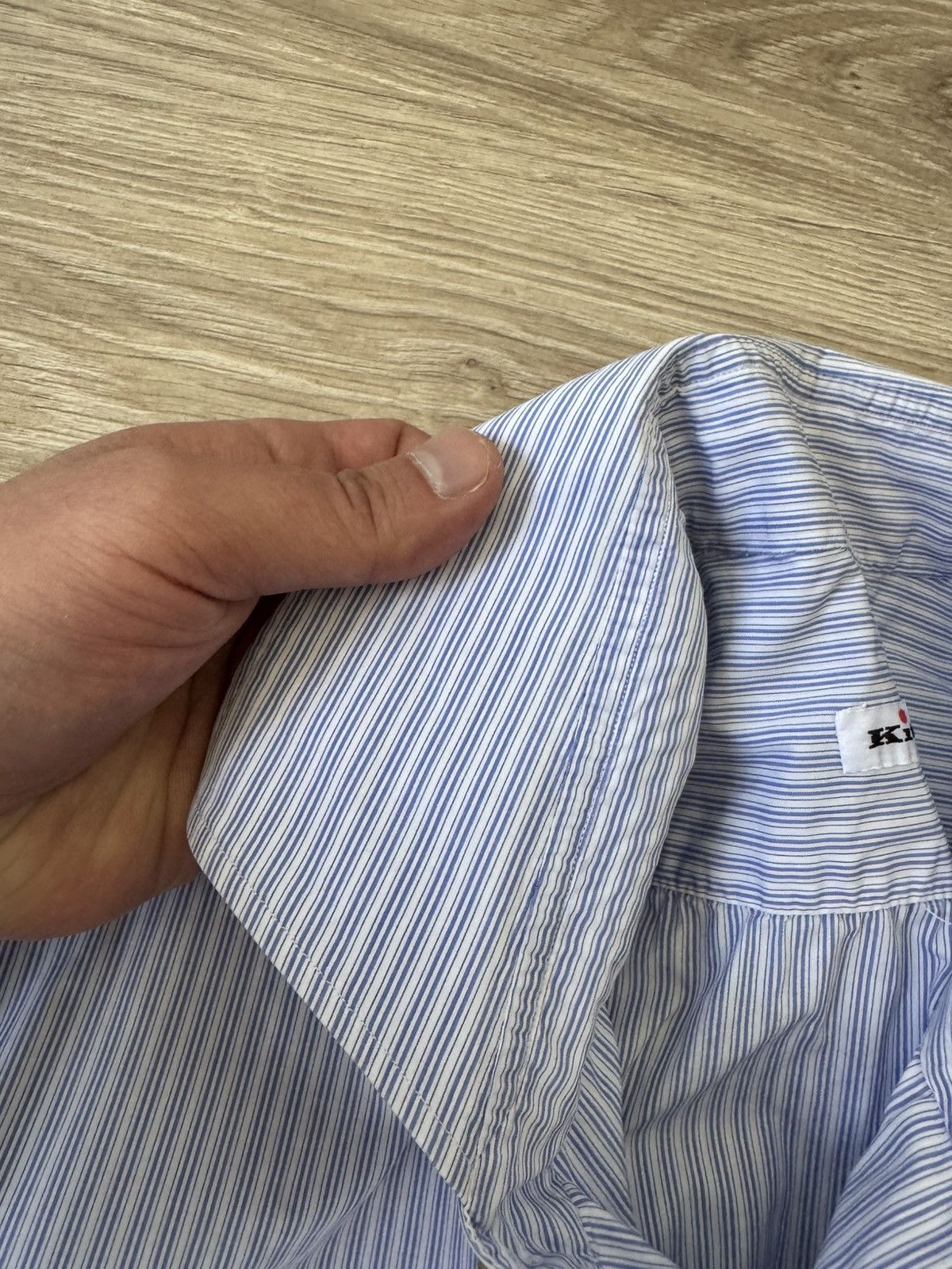 Kiton Kiton Striped Button Up Shirt Size US L / EU 52-54 / 3 - 4 Thumbnail