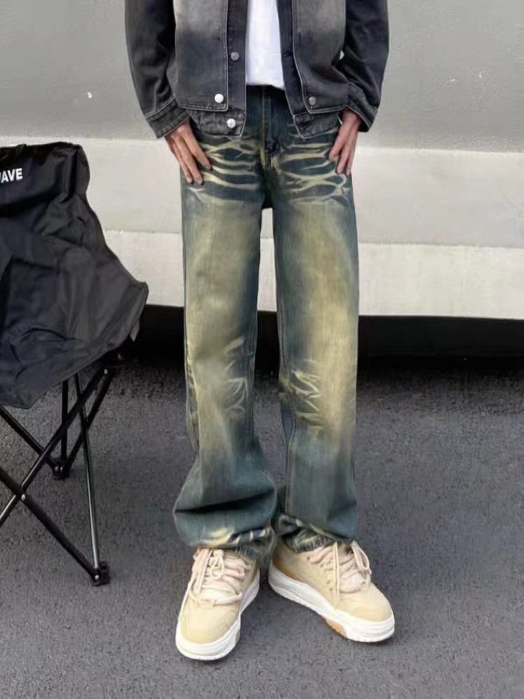 Japanese Brand × Jean Vintage Washed Blue Straight Leg Jeans Size US 32 / EU 48 - 4 Thumbnail