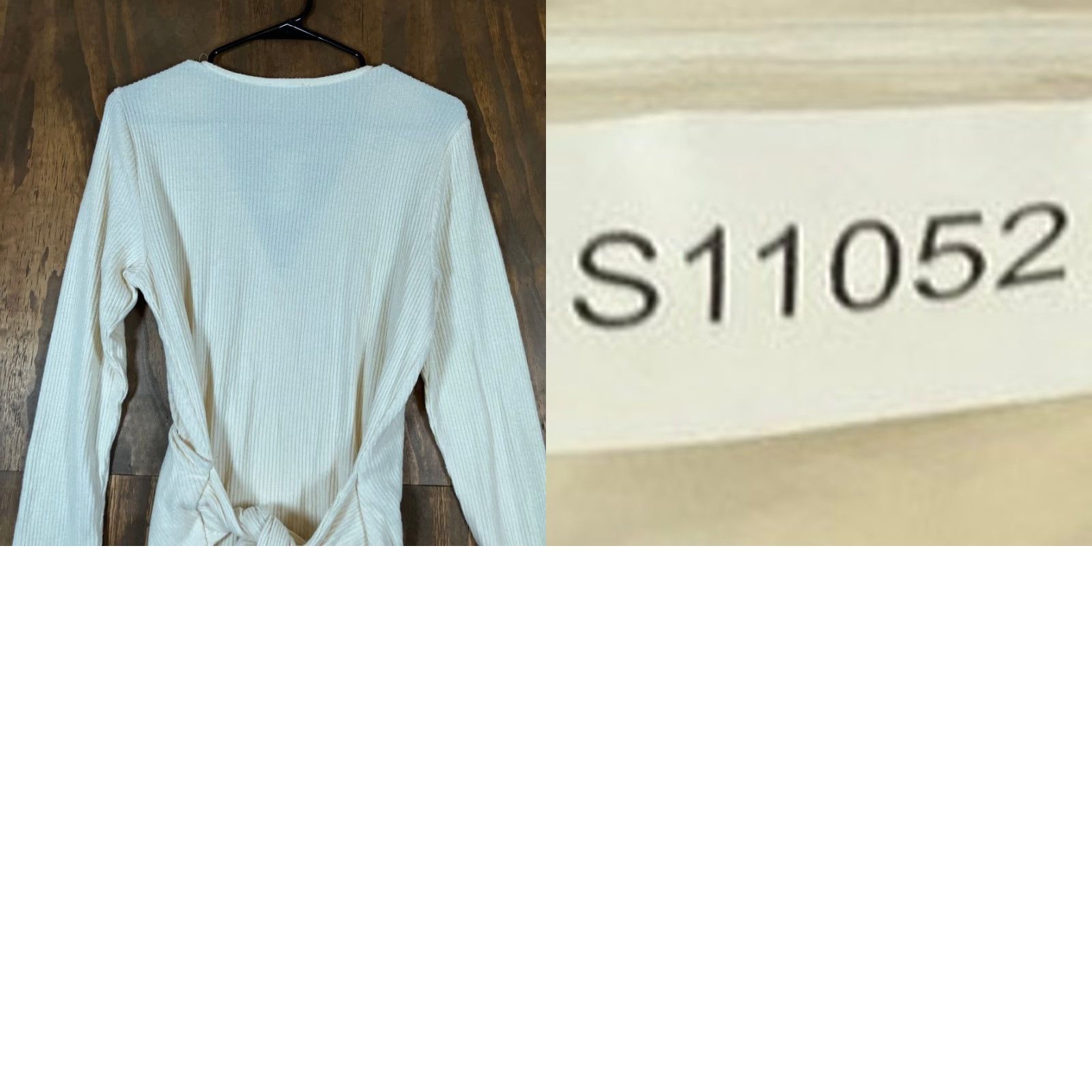 Express Express Sweater Women Cream Deep V Wrap Tie Waist Long Sleeve Knit Stretch L Size L / US 10 / IT 46 - 9 Thumbnail