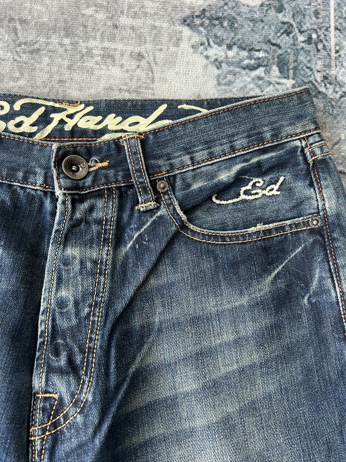 Ed Hardy KILLS LOVE Skull Logo Ed Hardy Jeans Size US 32 / EU 48 - 9 Thumbnail
