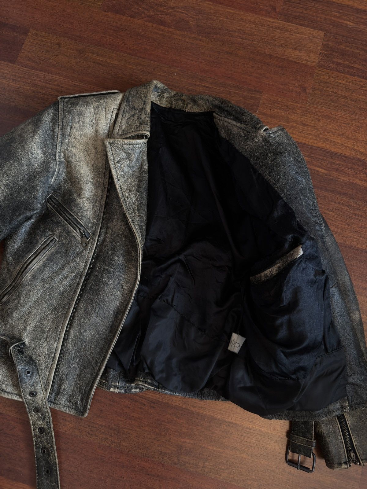 Other Vintage Distressed Heavy Leather Biker Jacket Size US S / EU 44-46 / 1 - 4 Thumbnail