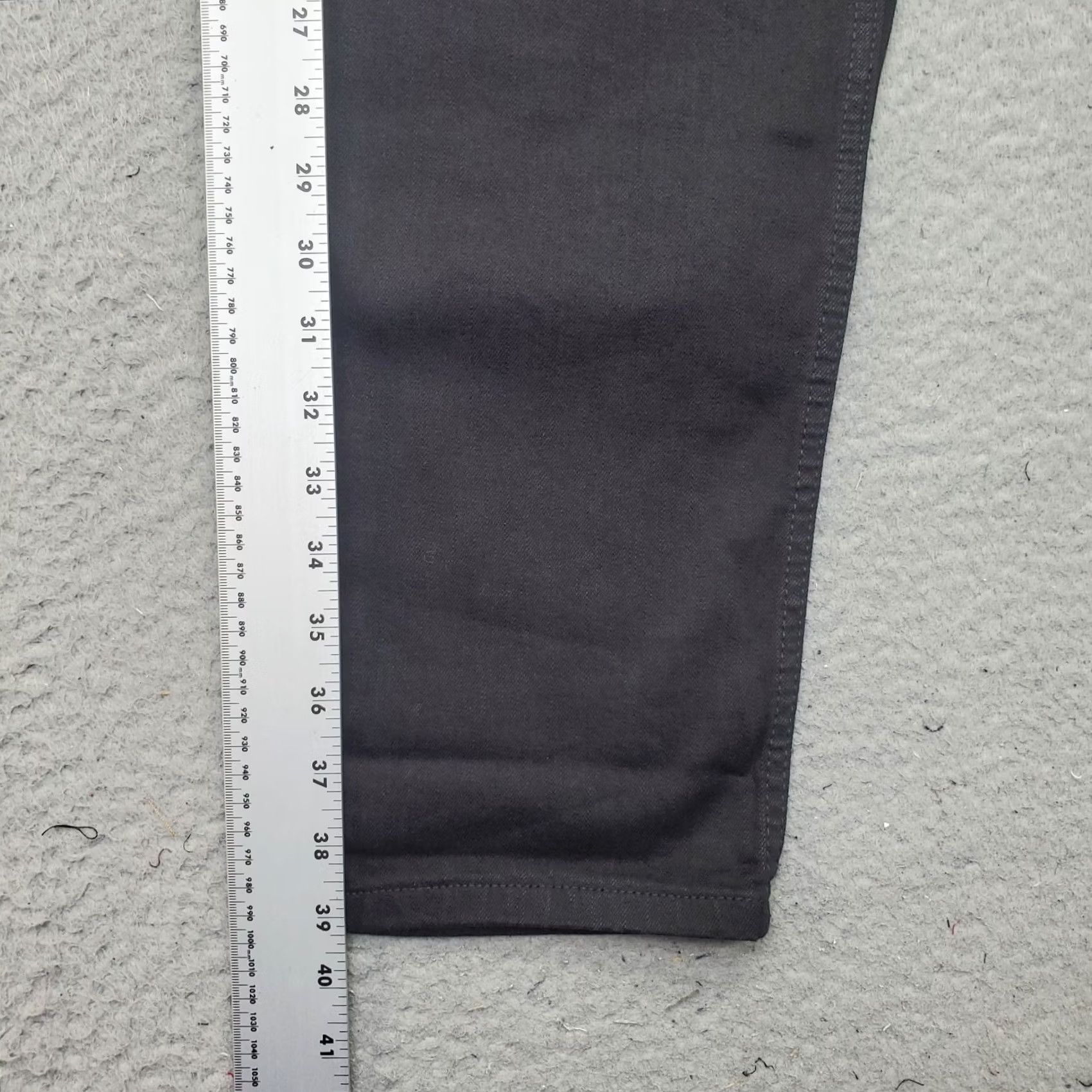 Calvin Klein Calvin Klein Jeans Womens 32 Black Denim Stretch High Rise Slim Fit Straight Leg Jeans Size 24" / US 00 / IT 34 - 3 Thumbnail