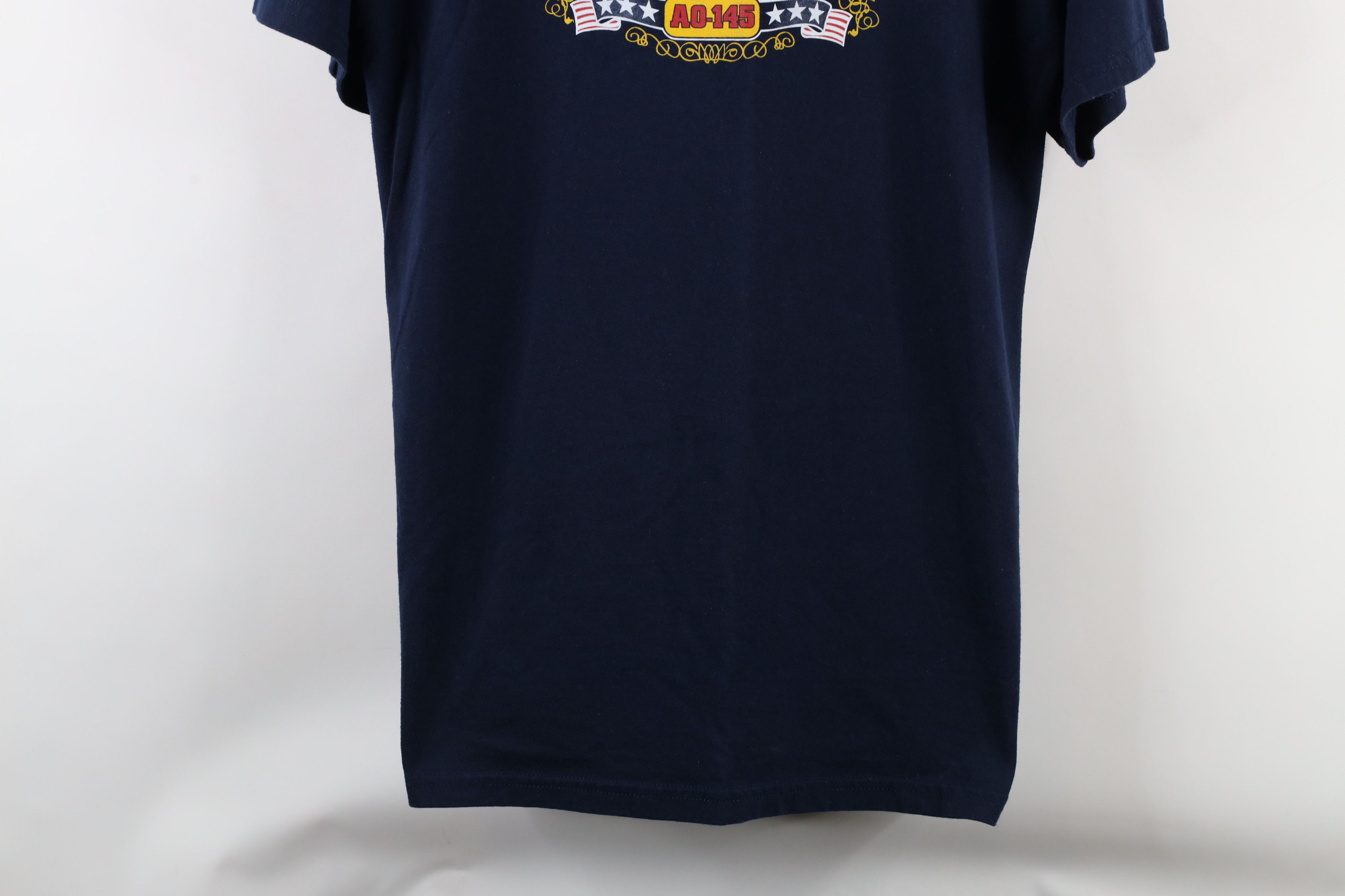 Vintage Vintage 90s Spell Out USS Hassayampa AO 145 War Ship T-Shirt Size US M / EU 48-50 / 2 - 3 Thumbnail