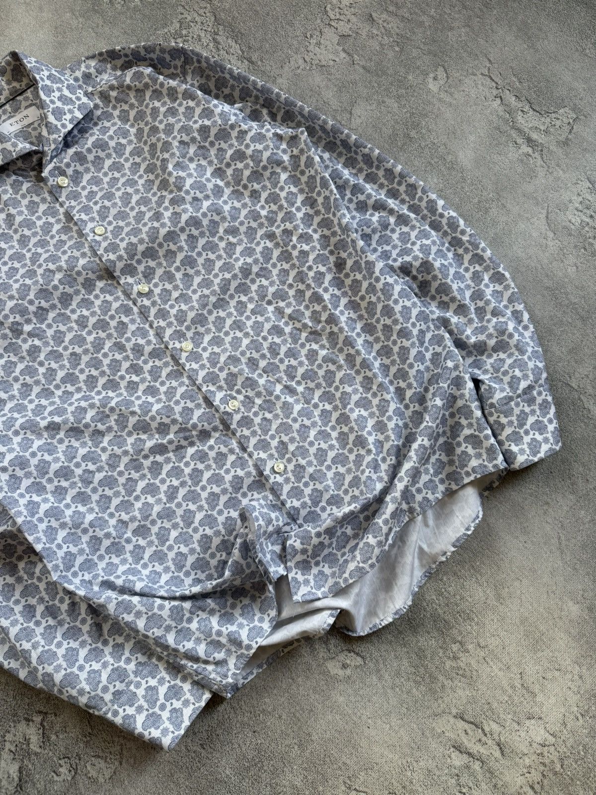 Eton Eton 41/16 size all printed flowers shirt button up long Size US L / EU 52-54 / 3 - 3 Thumbnail