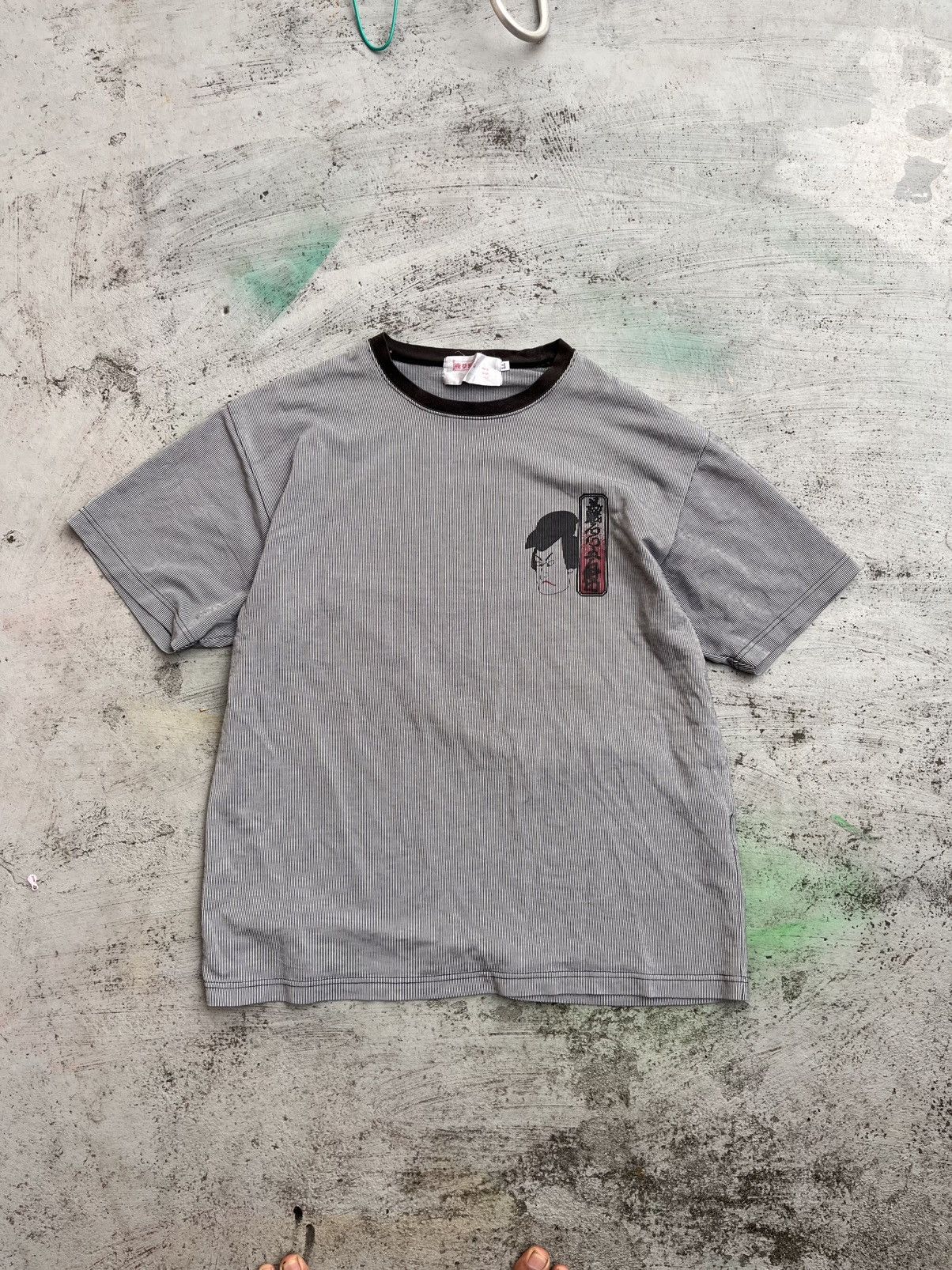 Anime VINTAGE ISHIKAWA GOEMON JAPAN STRIPE TEE Size US M / EU 48-50 / 2 - 7 Thumbnail