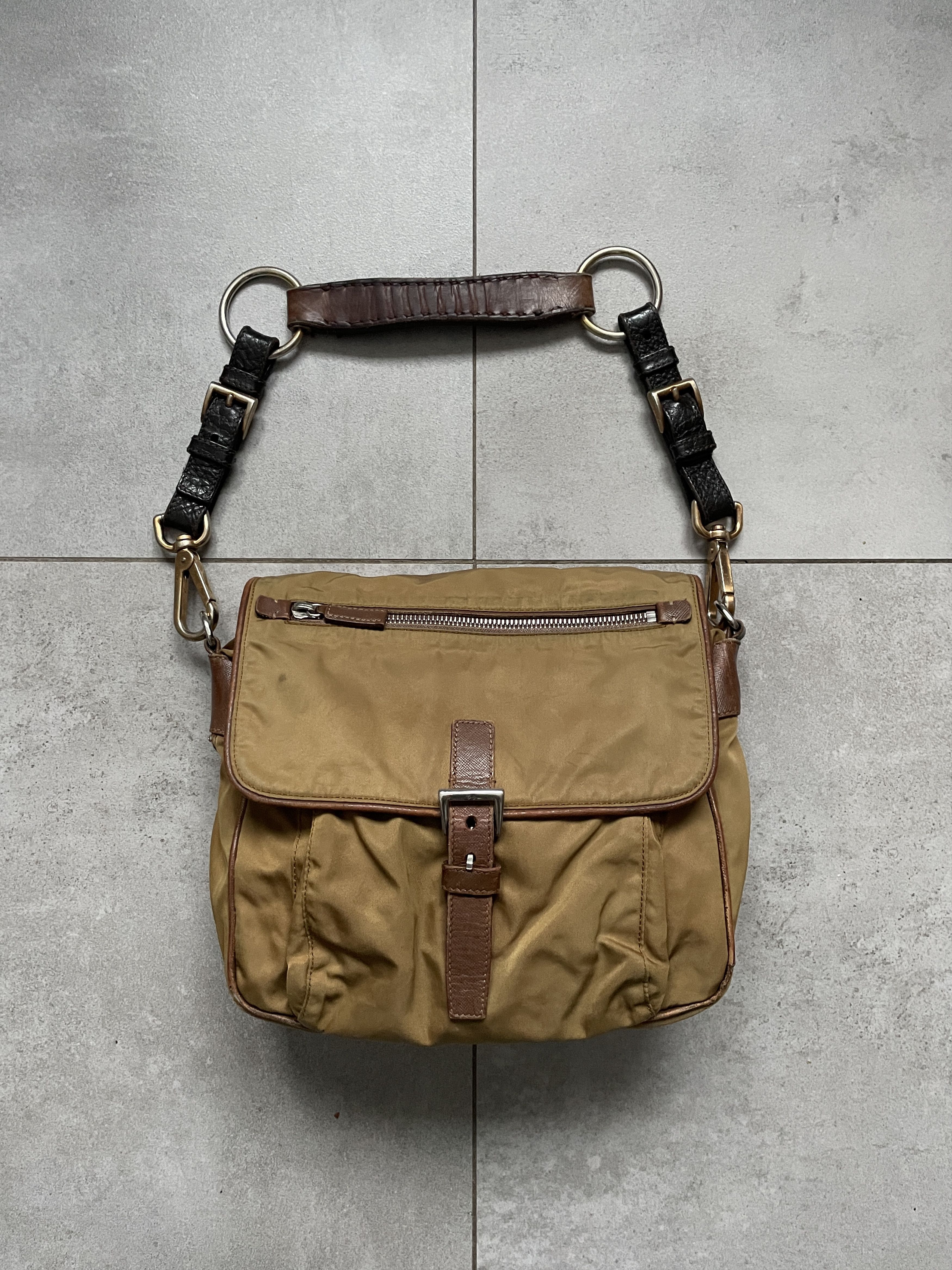 Prada Y2K PRADA BEIGE BROWN NYLON SHOULDER BAG Size ONE SIZE - 2 Thumbnail
