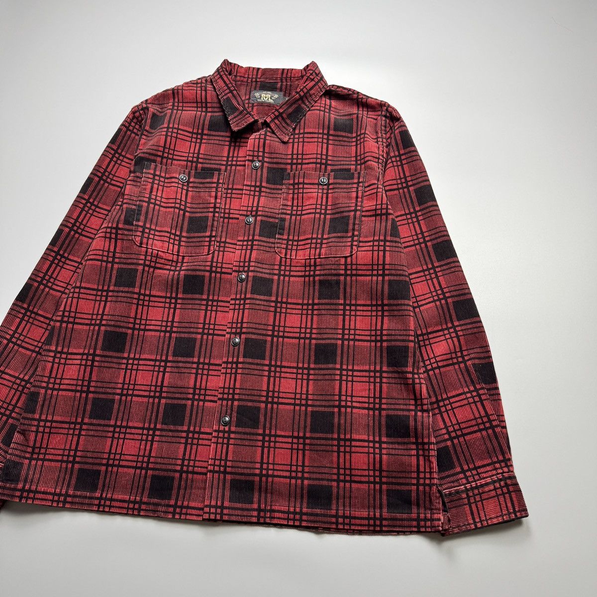 RRL Ralph Lauren RRL - Corduroy Monterey Checked Camp Shirt Size US XL / EU 56 / 4 - 3 Thumbnail