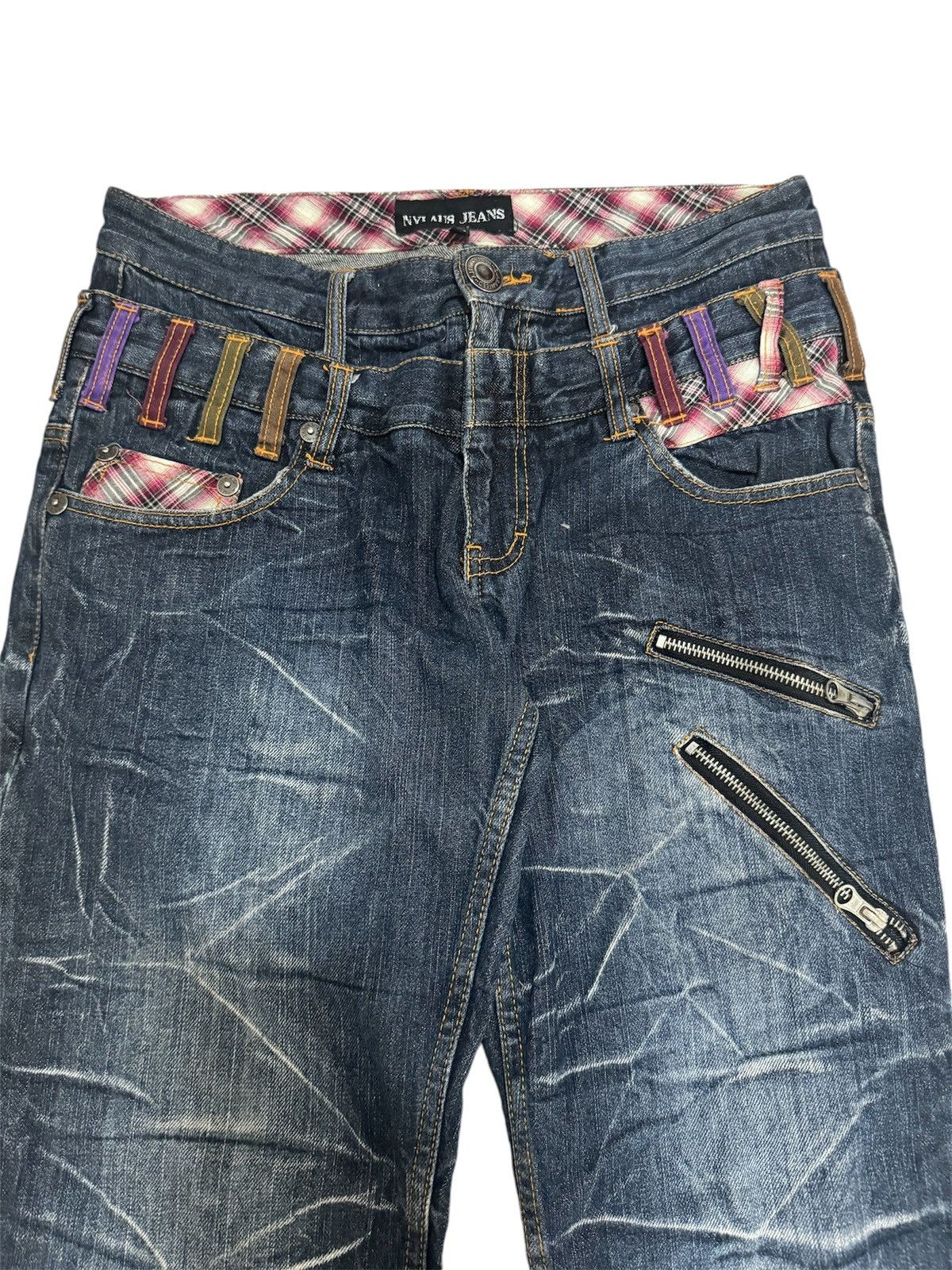 If Six Was Nine Vintage Nylaus Japan Double Waist Jeans Size US 33 - 4 Thumbnail