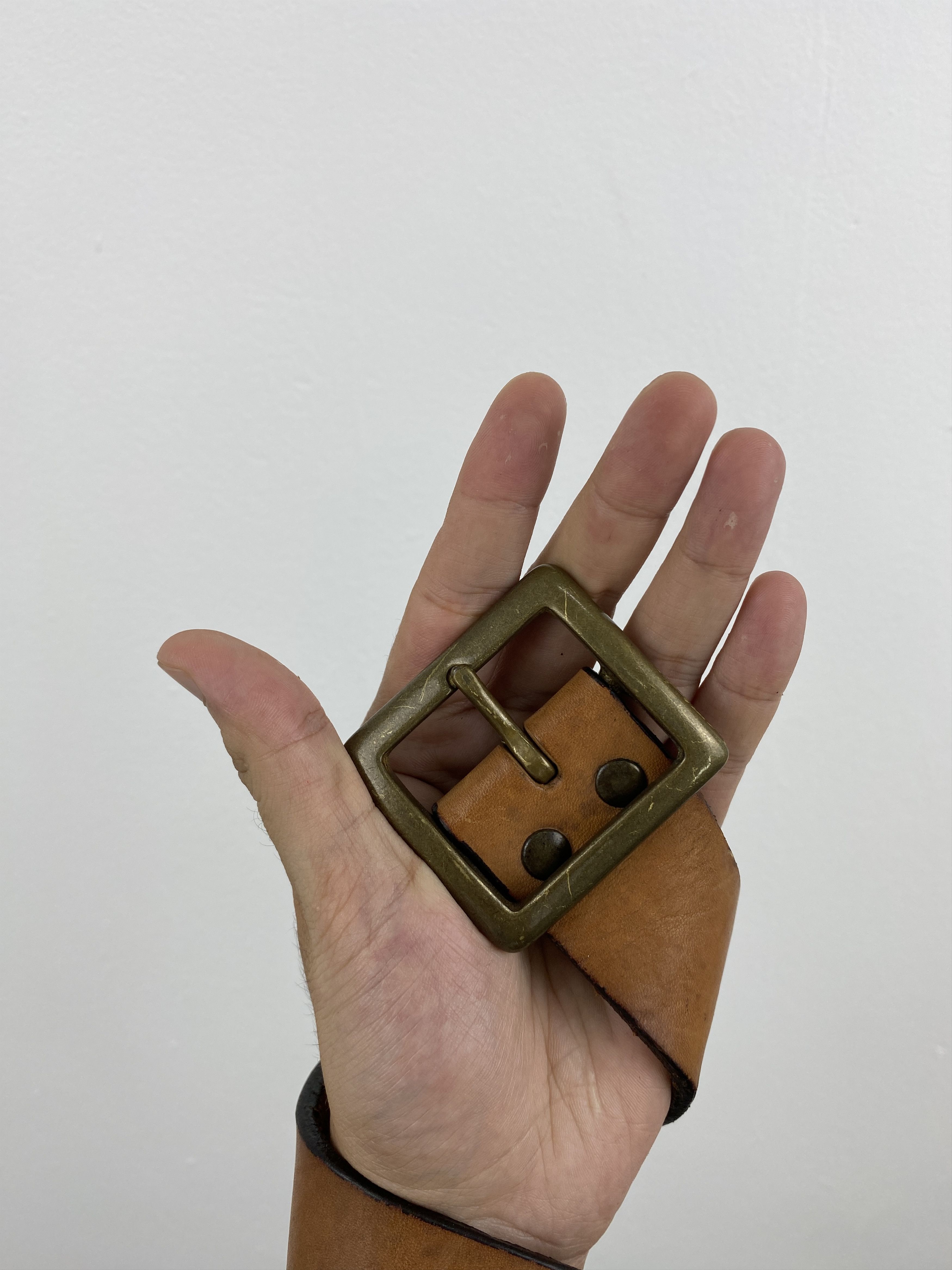 Genuine Leather × Japanese Brand × Vintage Vintage Japanese Brand Genuine Leather Belt B0001 Size 32 - 3 Thumbnail