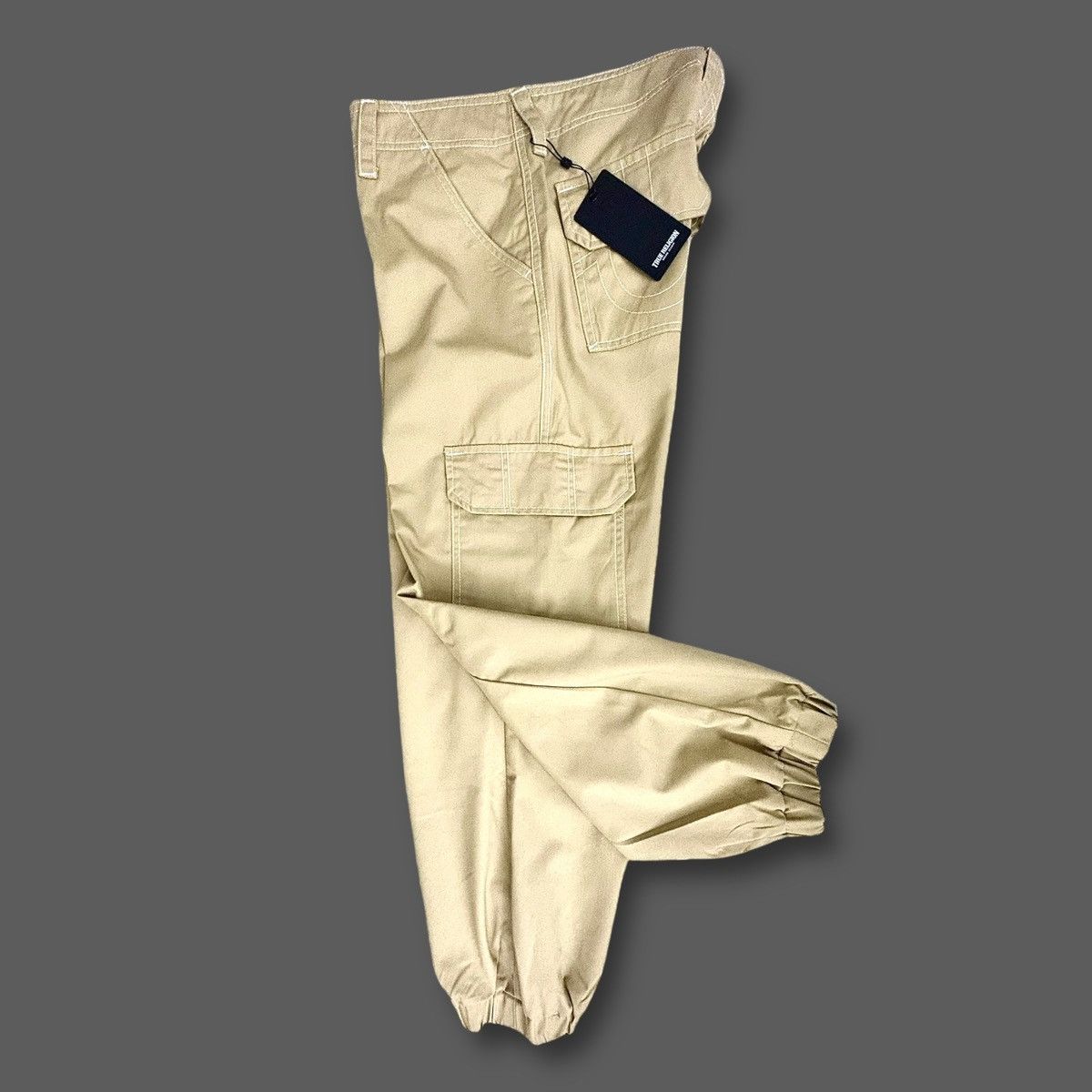 Lucky Brand True Religion Women’s Bobby Baggy Tan Cargo Joggers Sz M Size 34" / US 12 / IT 48 - 8 Thumbnail