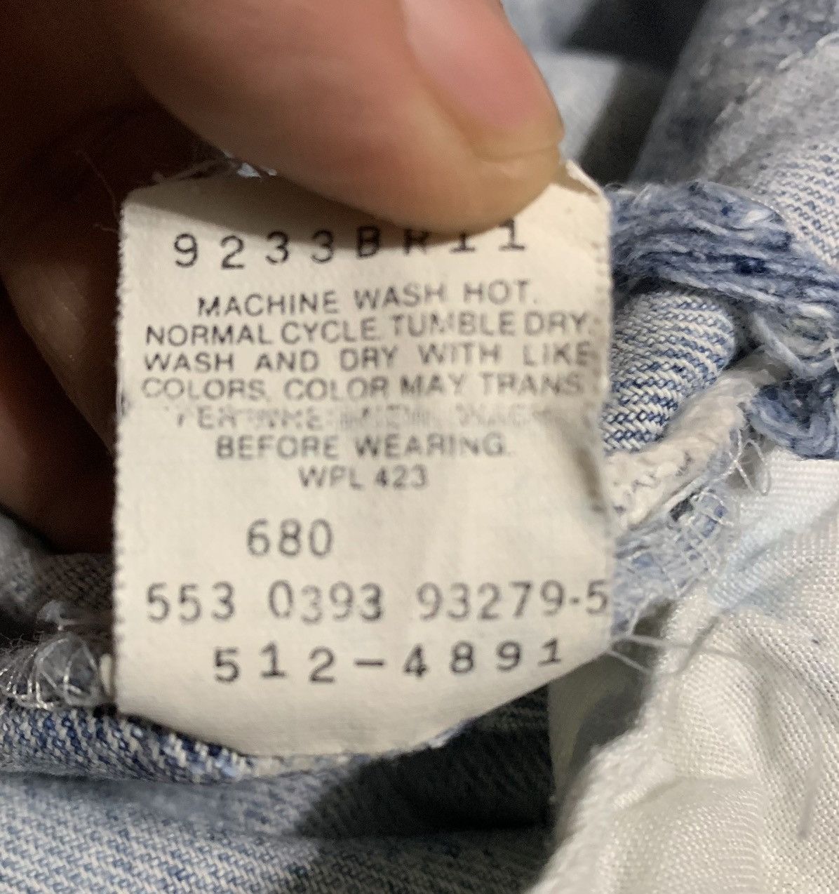 Levi's Vintage 90s Levis 512 Slim Taper Faded Blue Jeans Distressed Size US 33 - 15 Thumbnail