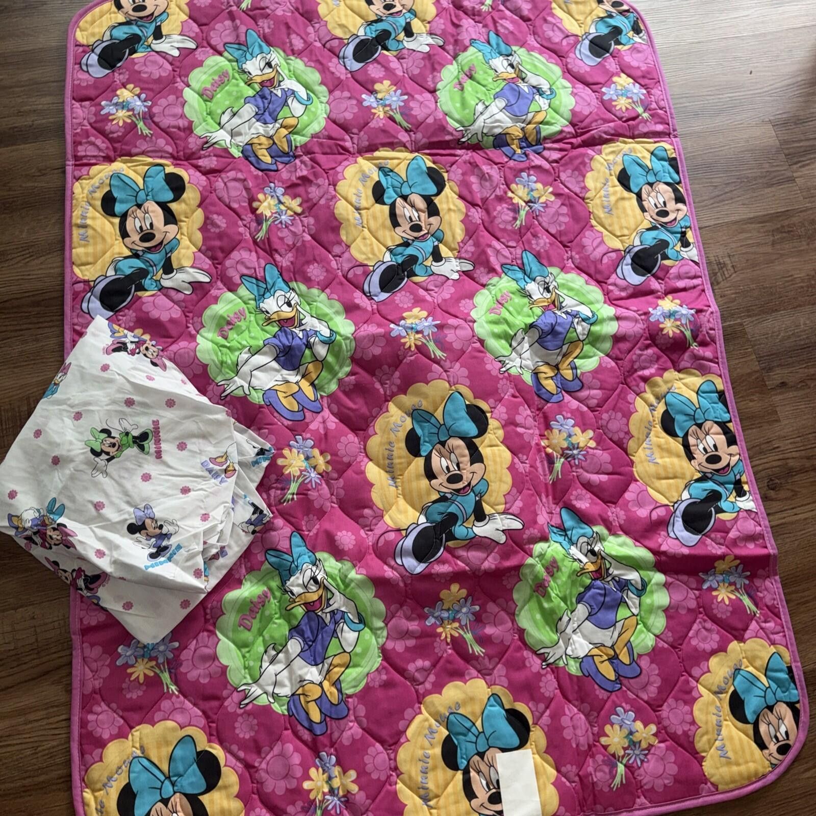 Other Vtg Disney Minnie Mouse Daisy Duck Quilt Sheet 80’s Crib Size ONE SIZE - 3 Thumbnail