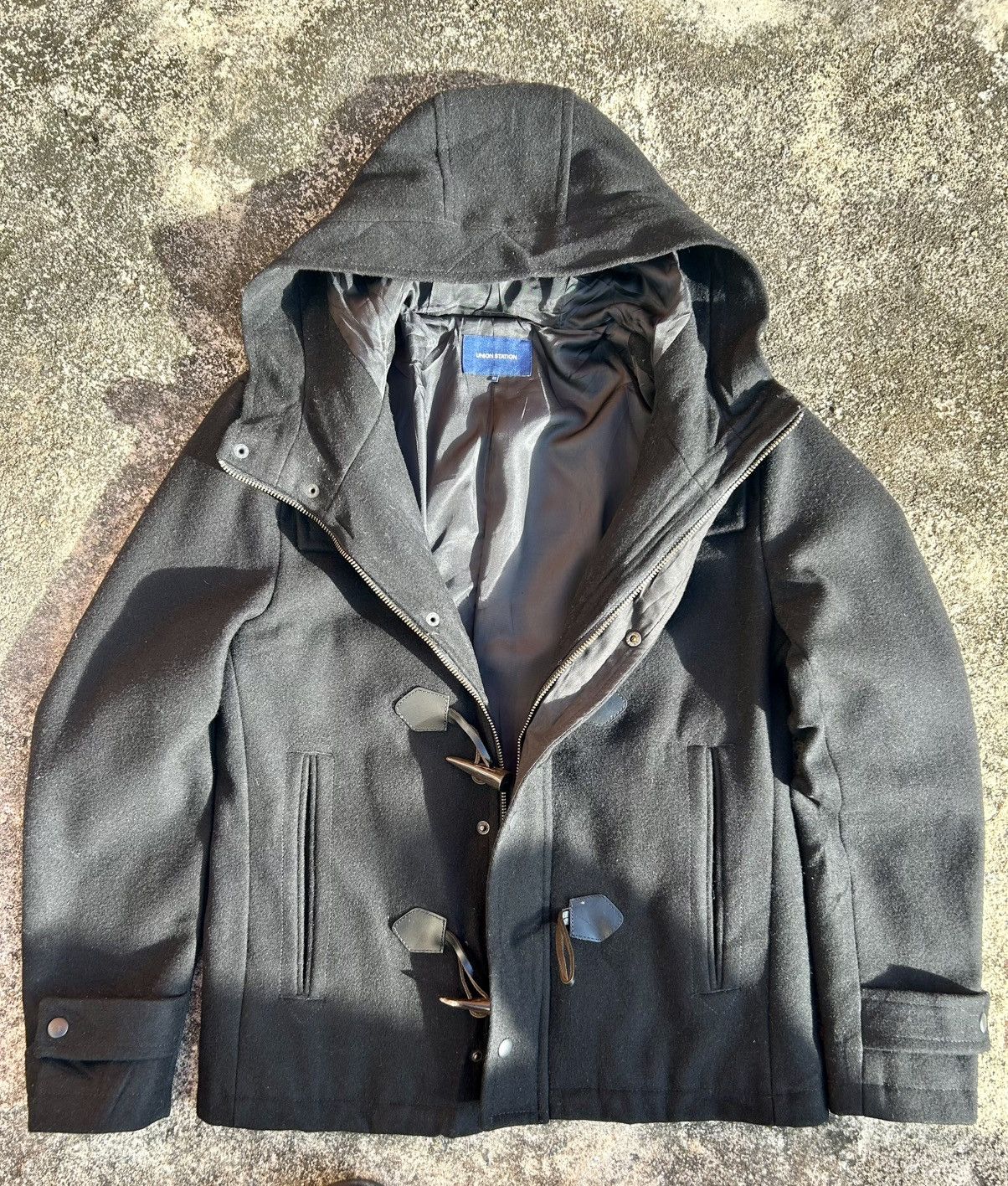 Other UNION STATION COLLECTIVE Lamb Nylon Knit Duffel Coat Size US S / EU 44-46 / 1 - 3 Thumbnail