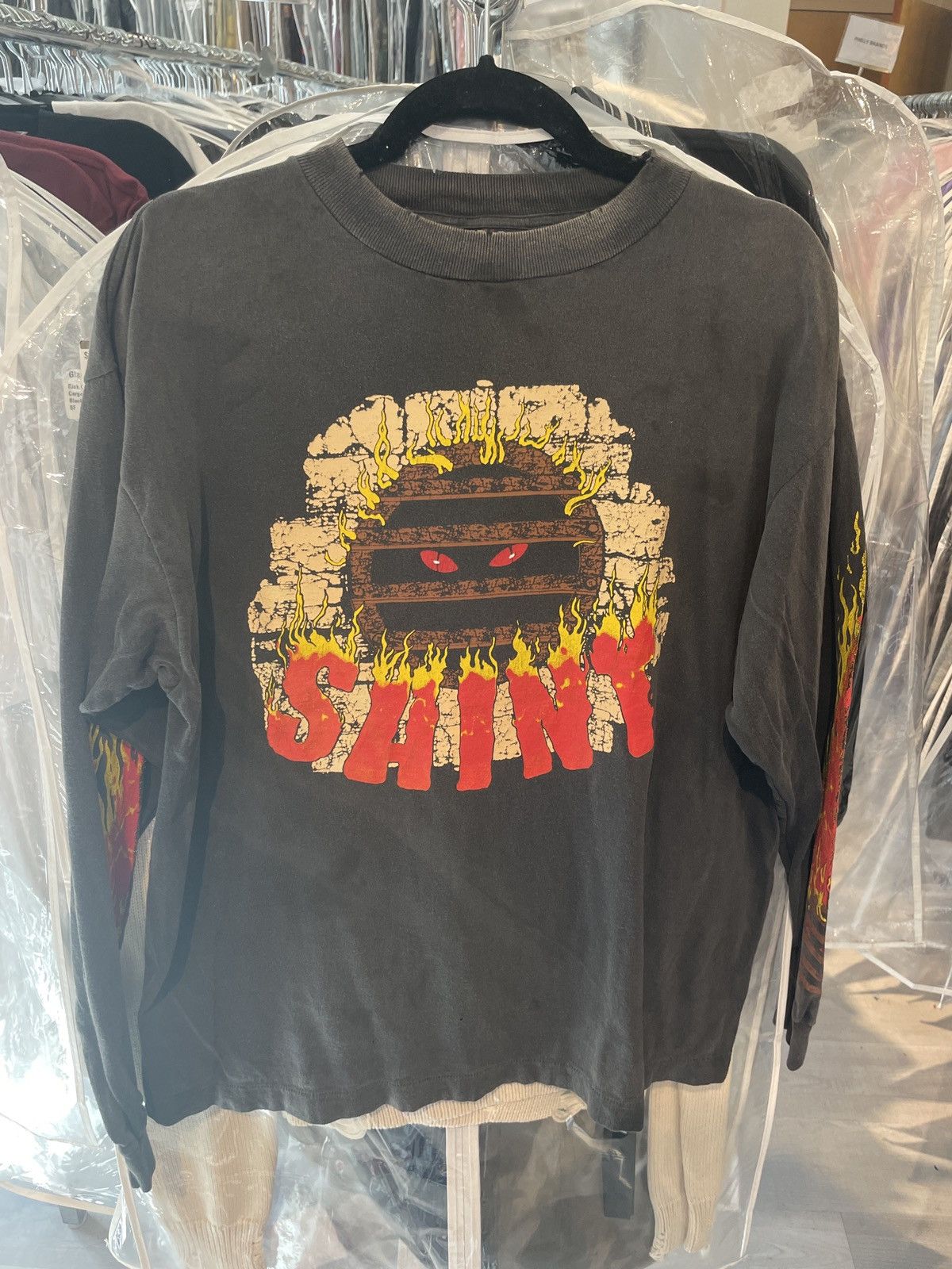 Saint Michael Live in Hell Long-Sleeve T-Shirt Black S