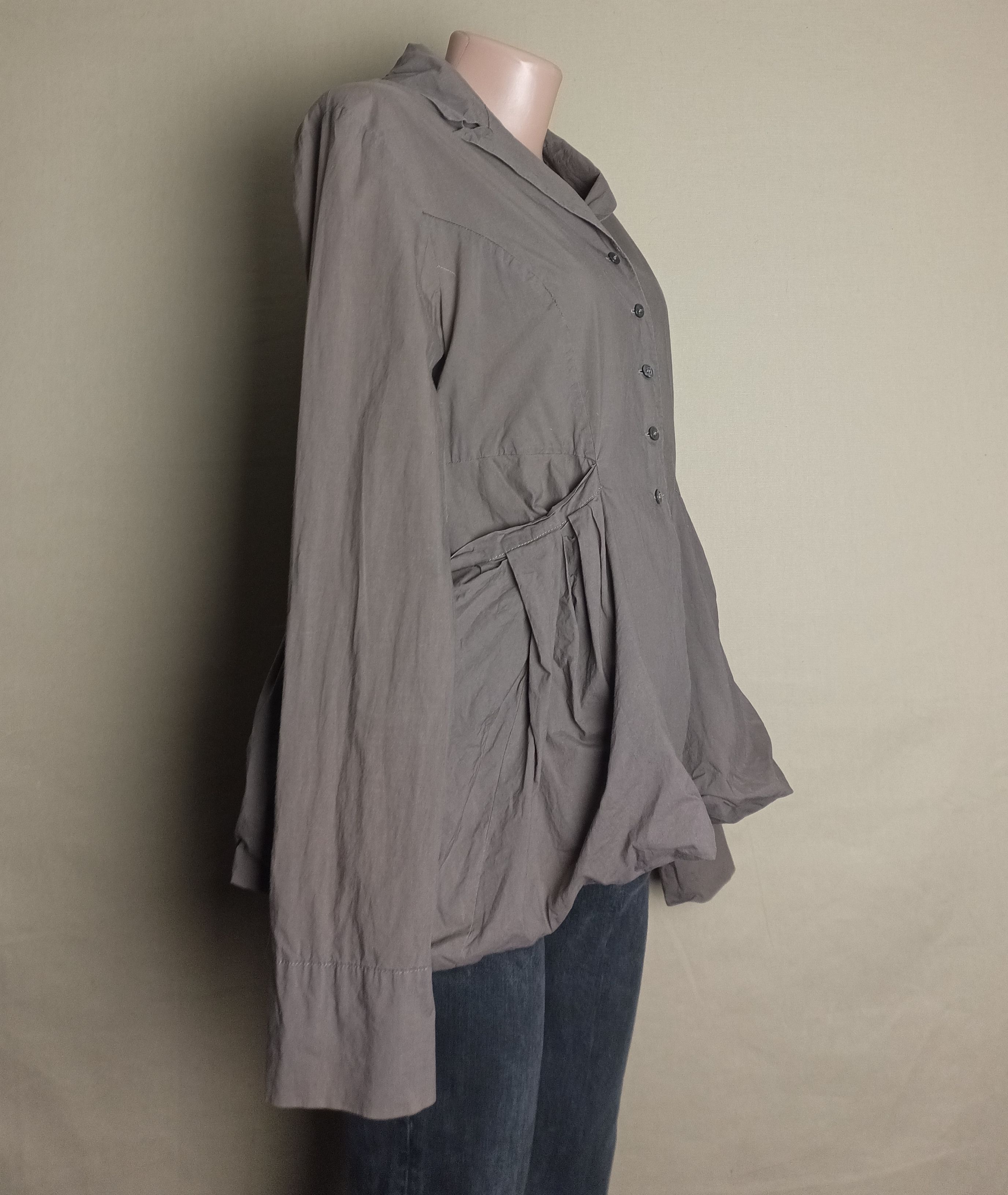 Rundholz RUNDHOLZ Olive Shirt Asymmetric Blouse Black Label Size S Size S / US 4 / IT 40 - 2 Thumbnail