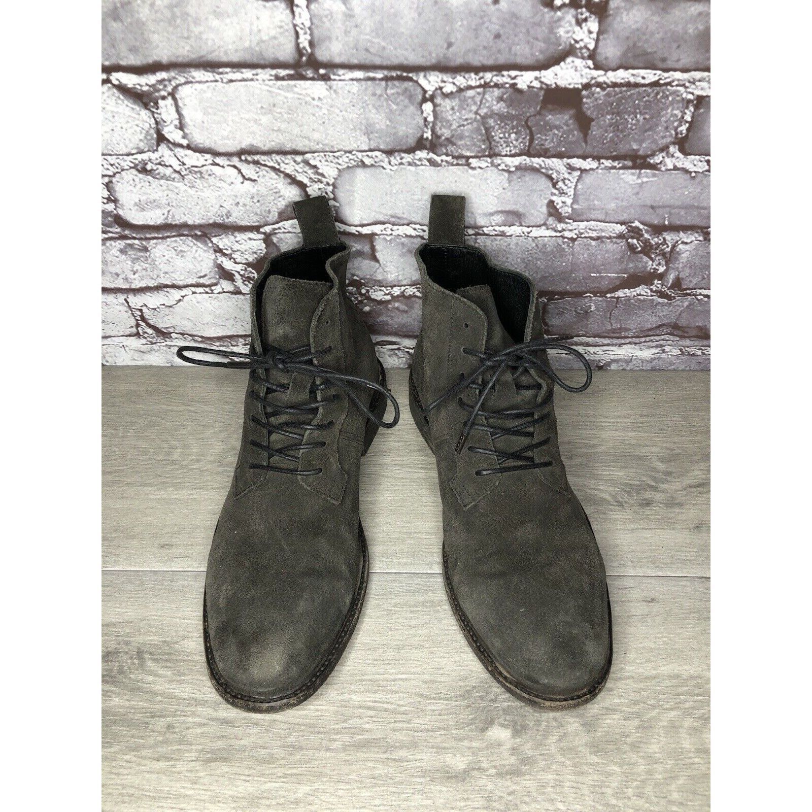 Allsaints All Saints Gray Suede Leather Lace Up Desert Chukka Boots Me Size US 9 / EU 42 - 19 Thumbnail