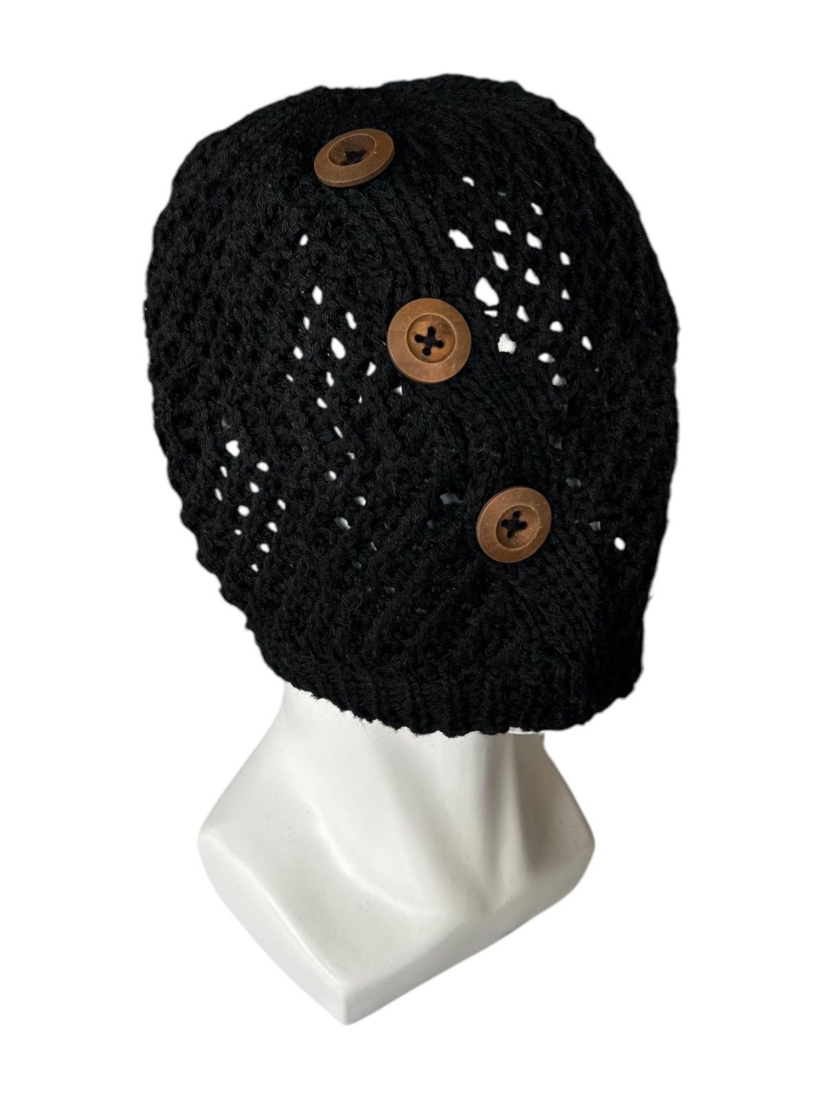 14th Addiction × Hysteric Glamour × Japanese Brand Punk Bondage Style Crochet Knitted Beanie Hats☠️☠️ Size ONE SIZE - 3 Thumbnail