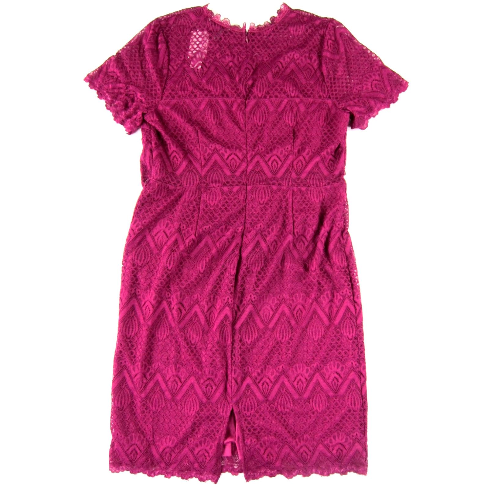 LOVE X DESIGN Dress Nordstrom Berry Pink Lace Short Sleeve Sheath 3X NWT