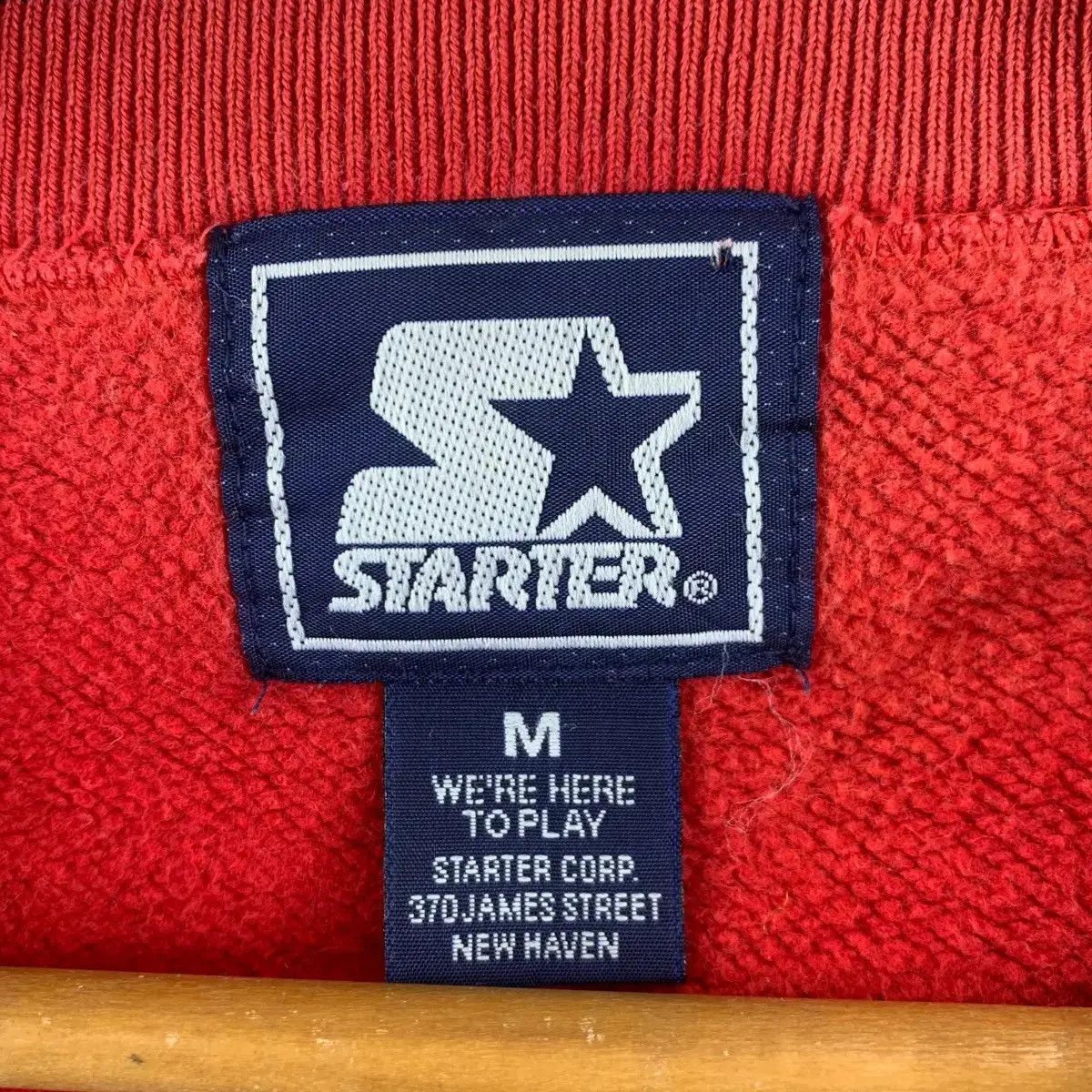 Starter Vintage STARTER SPORTSWEAR V Neck Sweatshirt Ringer Sweater Size M / US 6-8 / IT 42-44 - 6 Thumbnail