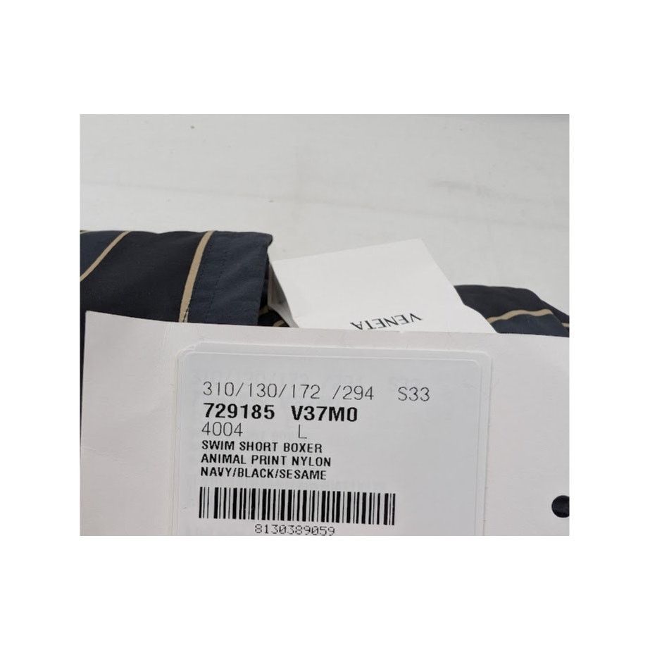 Bottega Veneta o1rshd1 Nylon Animal Print Boxer Short in Navy/Black/Sesame Size US 34 / EU 50 - 15 Thumbnail