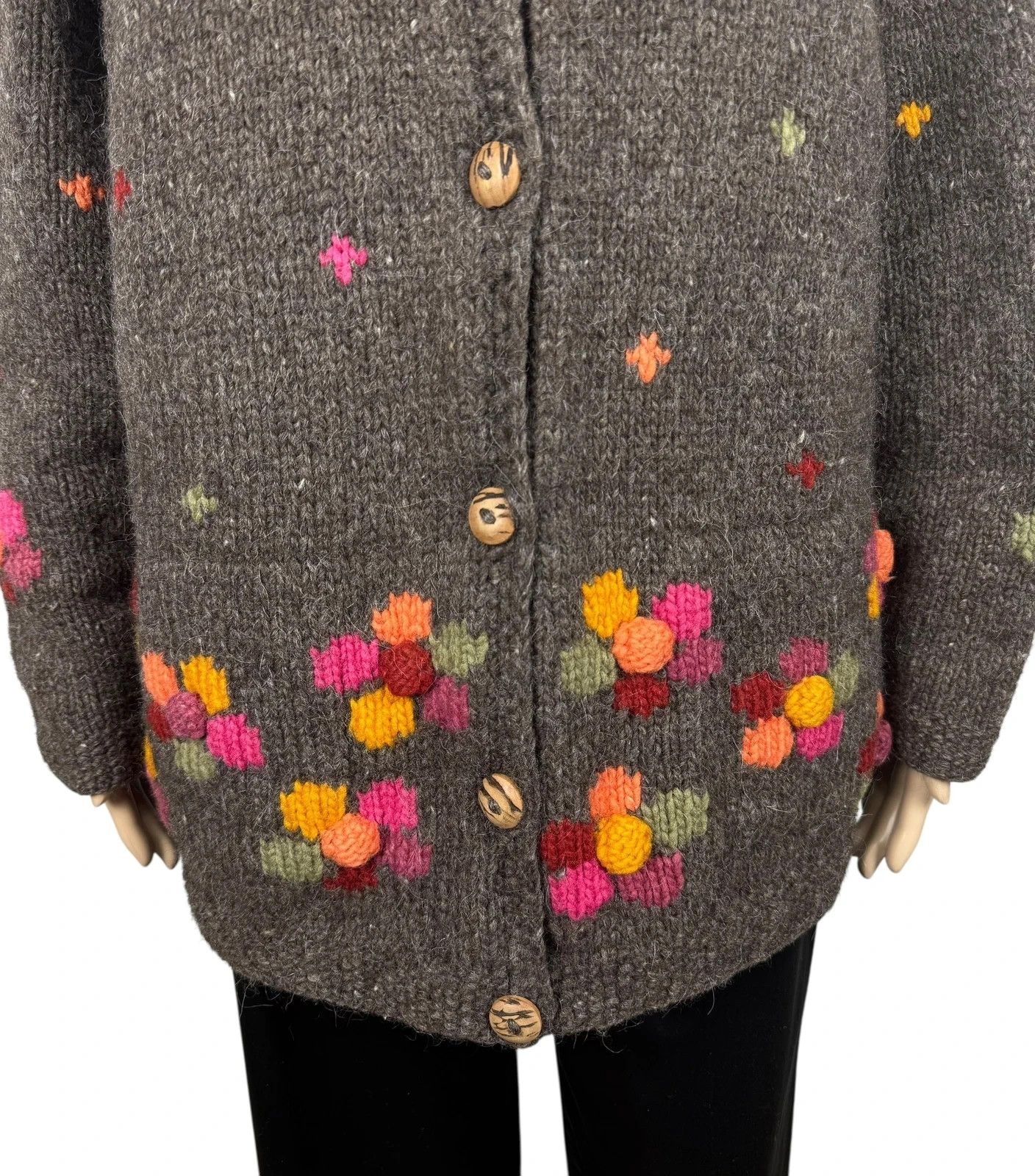 Other Pachamama Handknit Wool Cardigan Embroidered size L Size L / US 10 / IT 46 - 3 Thumbnail