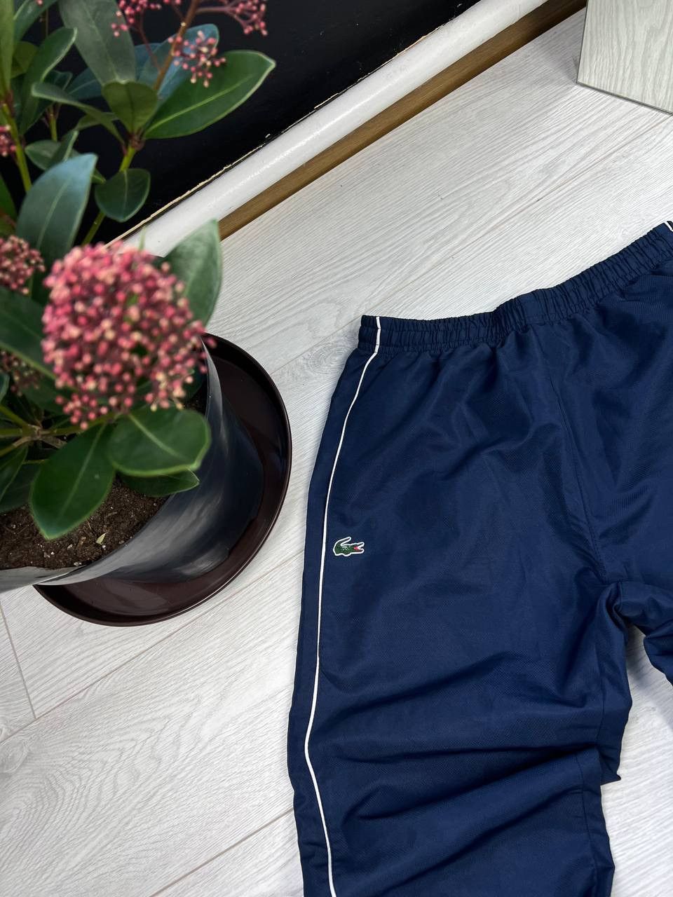 Lacoste Vintage Lacoste Track Pants Sweatpants Navy Blue Size US 33 - 3 Thumbnail