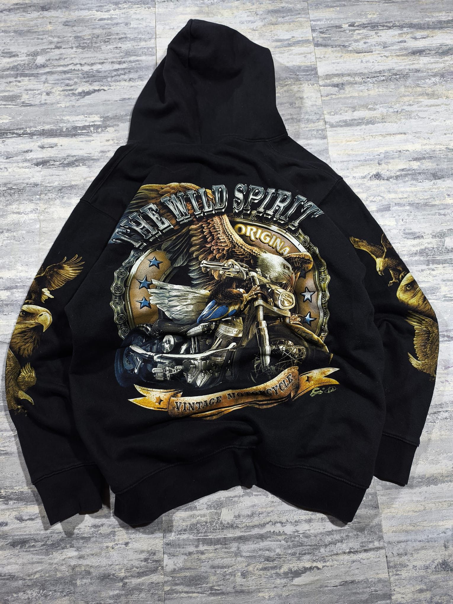 West Coast Choppers vintage moto choppers biker trashed hoodie Size US L / EU 52-54 / 3 - 8 Thumbnail
