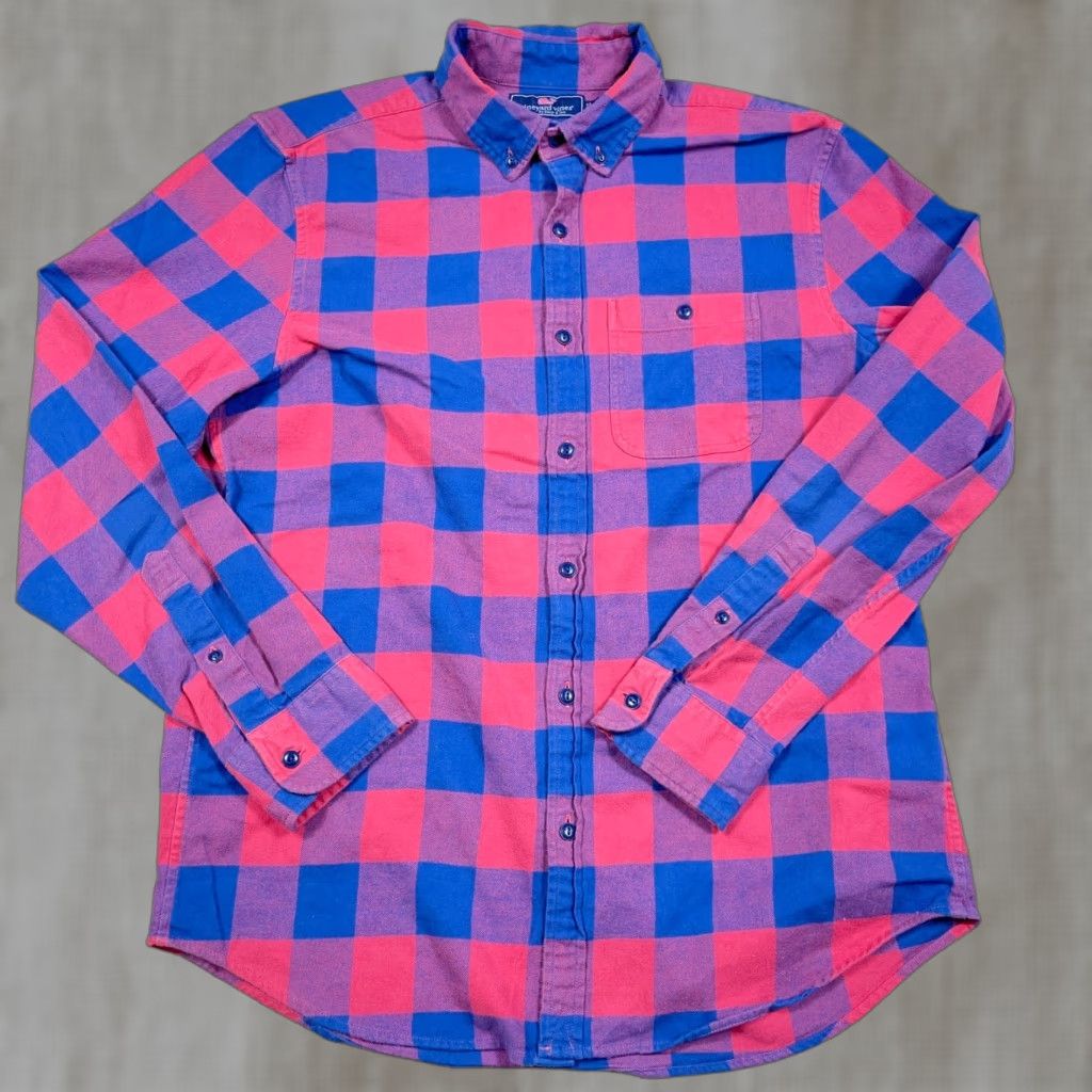 Vineyard Vines Vineyard Vines Shirt Men M Plaid Flannel Slim Button-Down Size US M / EU 48-50 / 2 - 1 Thumbnail