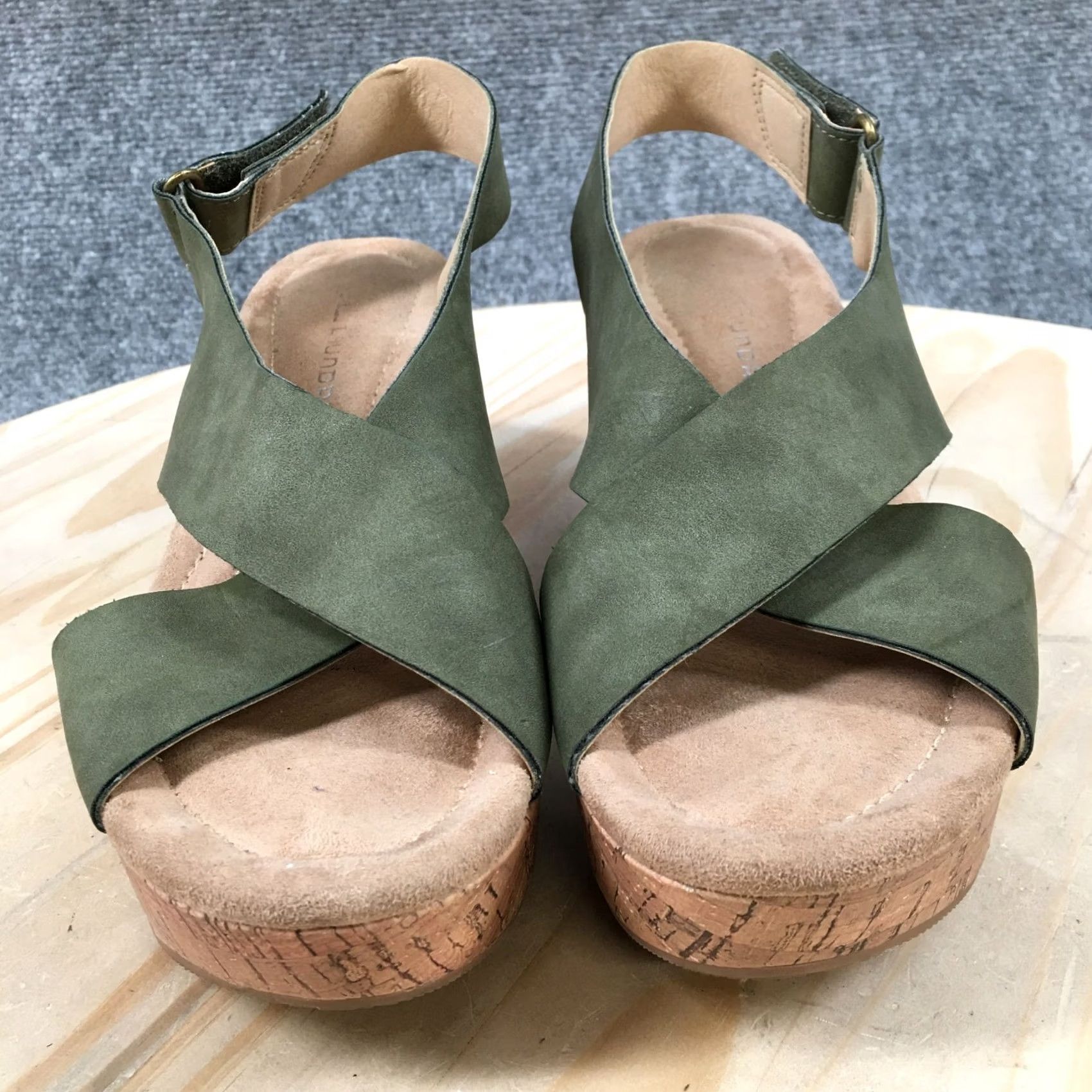 Chinese Laundry Chinese Laundry Sandals Womens 7.5 Slingback Green Wedge High Heel Casual Shoes Women's Casual Sandals Slingback Green 7.5 Size US 8 / IT 38 - 4 Thumbnail