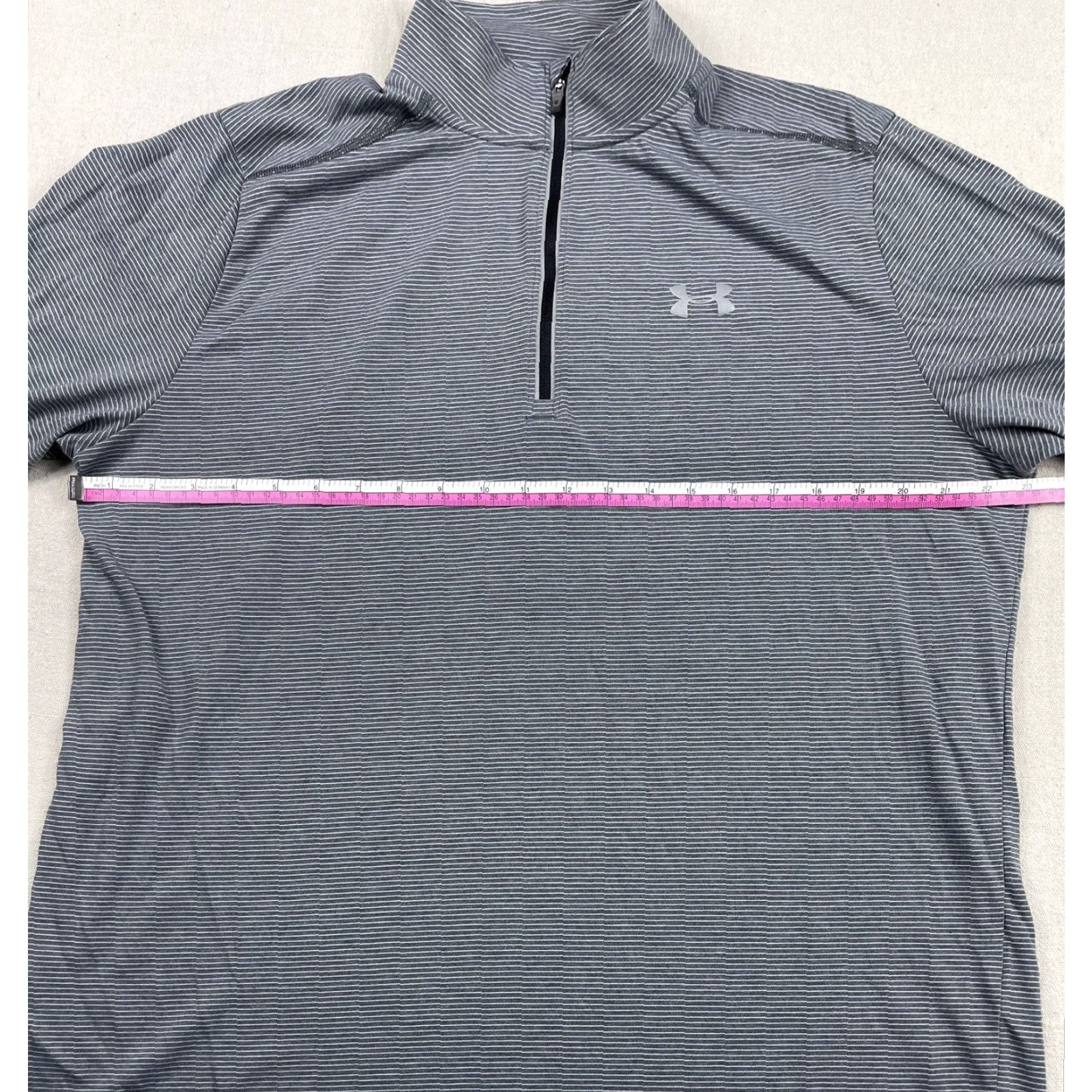 Under Armour Under Armour Shirt Men XL Gray HeatGear 1/4 Zip Mock Neck Long Sleeve Running Activewear Mens Size US XL / EU 56 / 4 - 4 Thumbnail