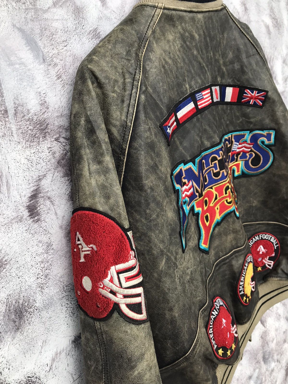 Other Vintage 90s champion of A.F.L football leather jacket Size US L / EU 52-54 / 3 - 4 Thumbnail