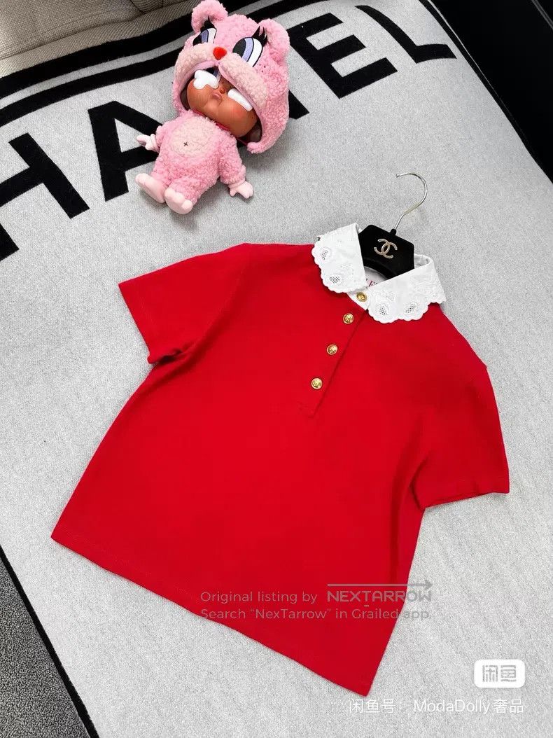 Valentino Valentino Red patchwork lace doll collar top Size M / US 6-8 / IT 42-44 - 4 Thumbnail