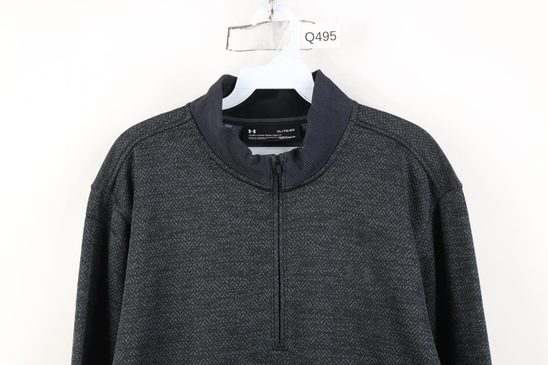 Under Armour Under Armour ColdGear Herringbone 1/4 Zip Pullover Sweater Size US XL / EU 56 / 4 - 2 Thumbnail