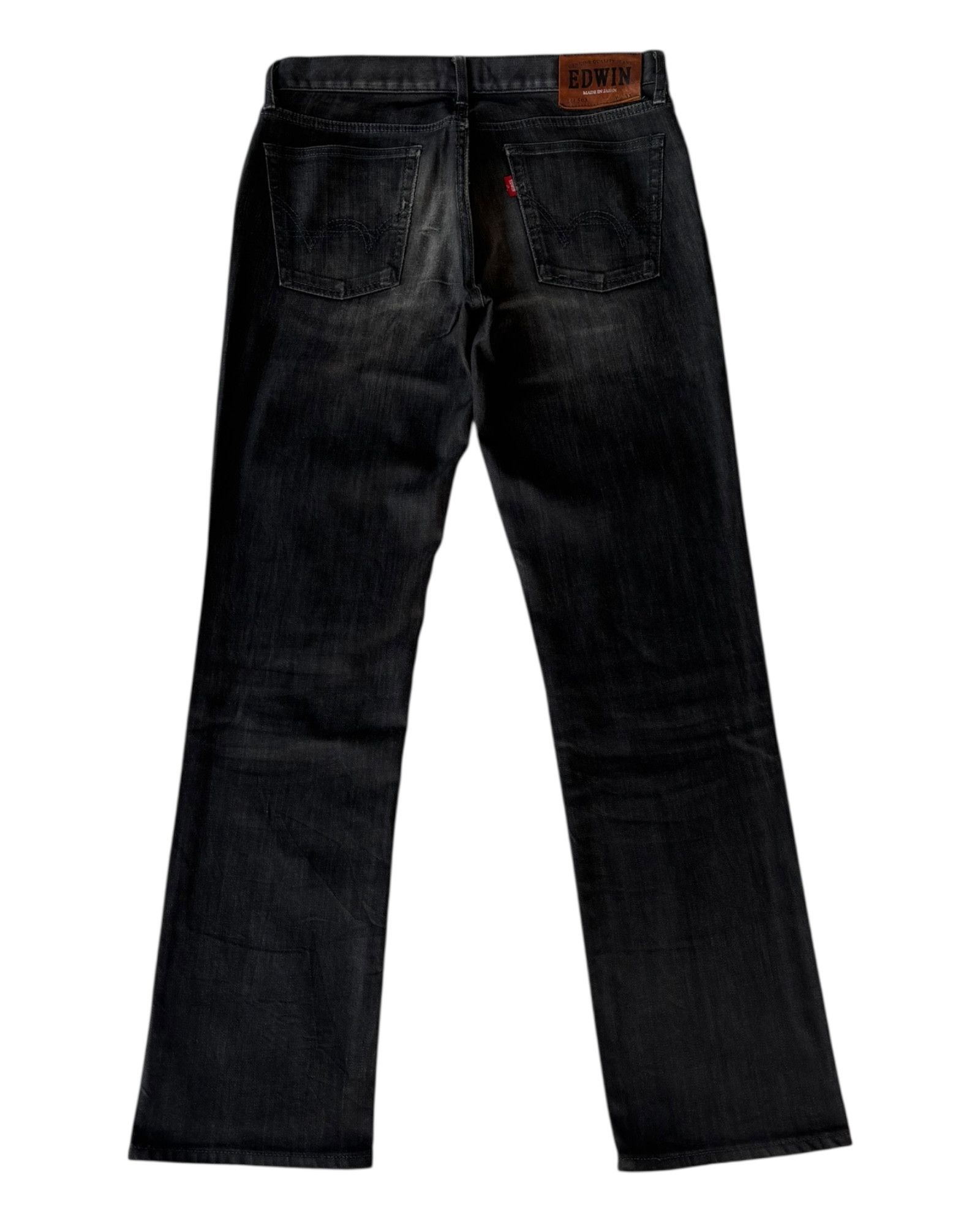 14th Addiction × If Six Was Nine × Le Grande Bleu (L.G.B.) Edwin 503 Black Waxed Made In Japan Denim Jean Size US 33 - 2 Thumbnail