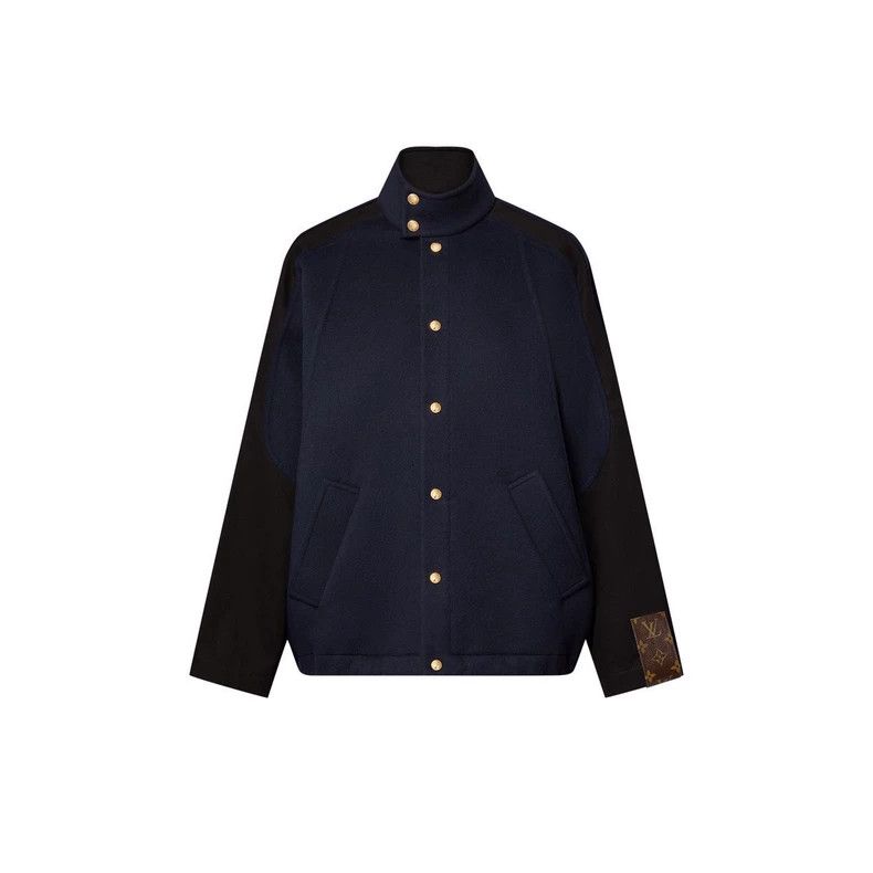 Louis Vuitton Navy coat with full print inside coat